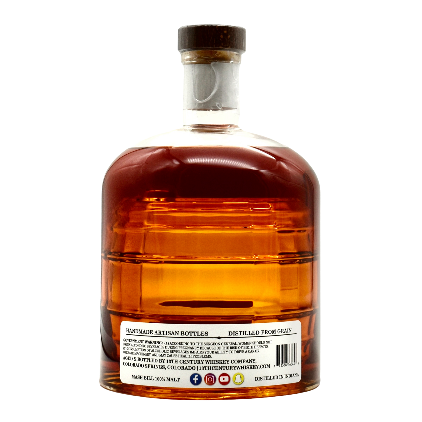 13th Century Straight American Single Malt Whiskey 750ml | Barrel Design