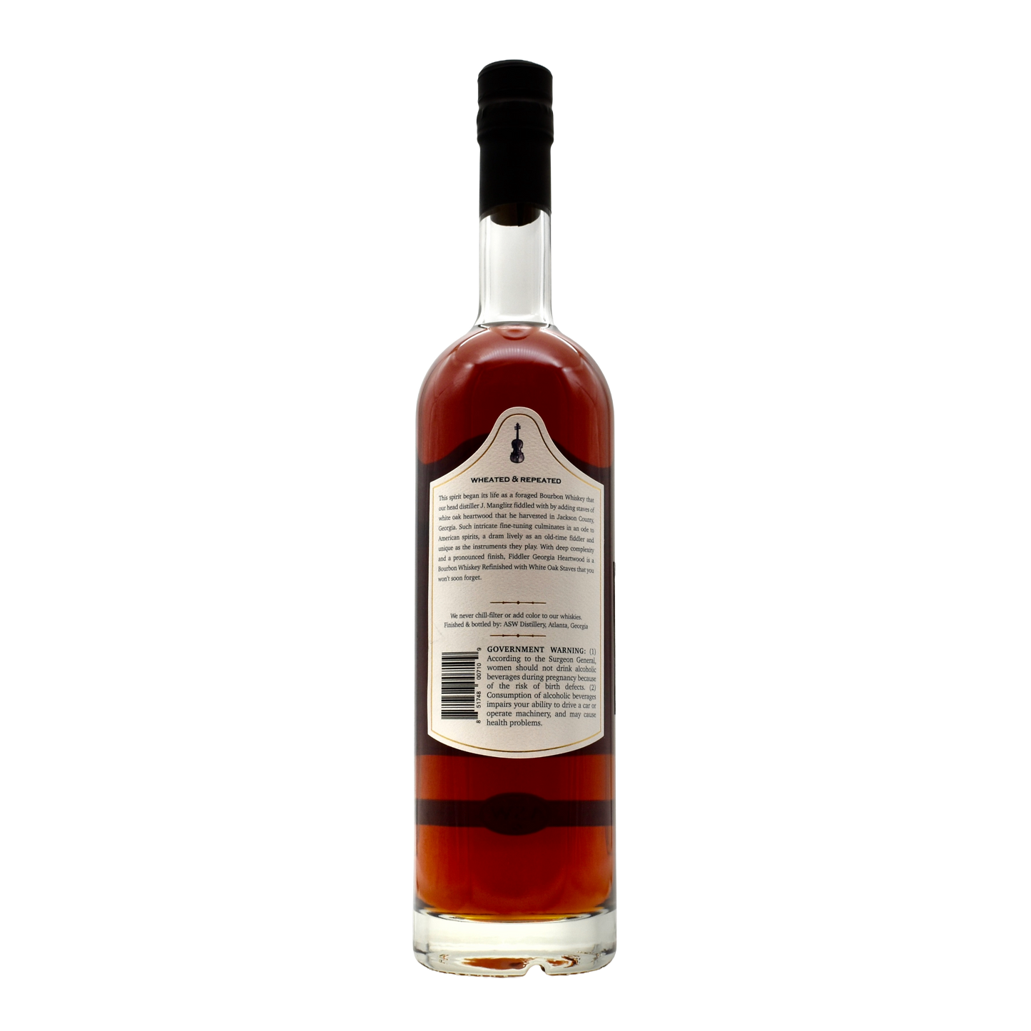 ASW Distillery Fiddler Georgia Heartwood Single Barrel Bourbon 750ml | Distiller's Selection