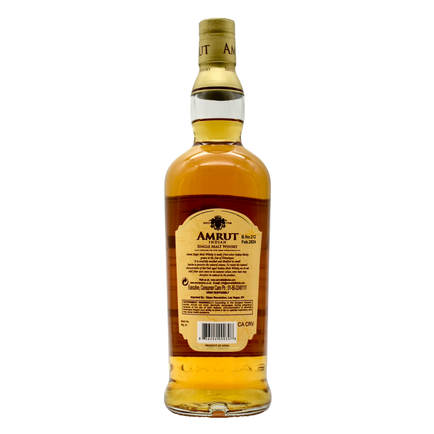 Amrut Single Malt Indian Whiskey 750ml