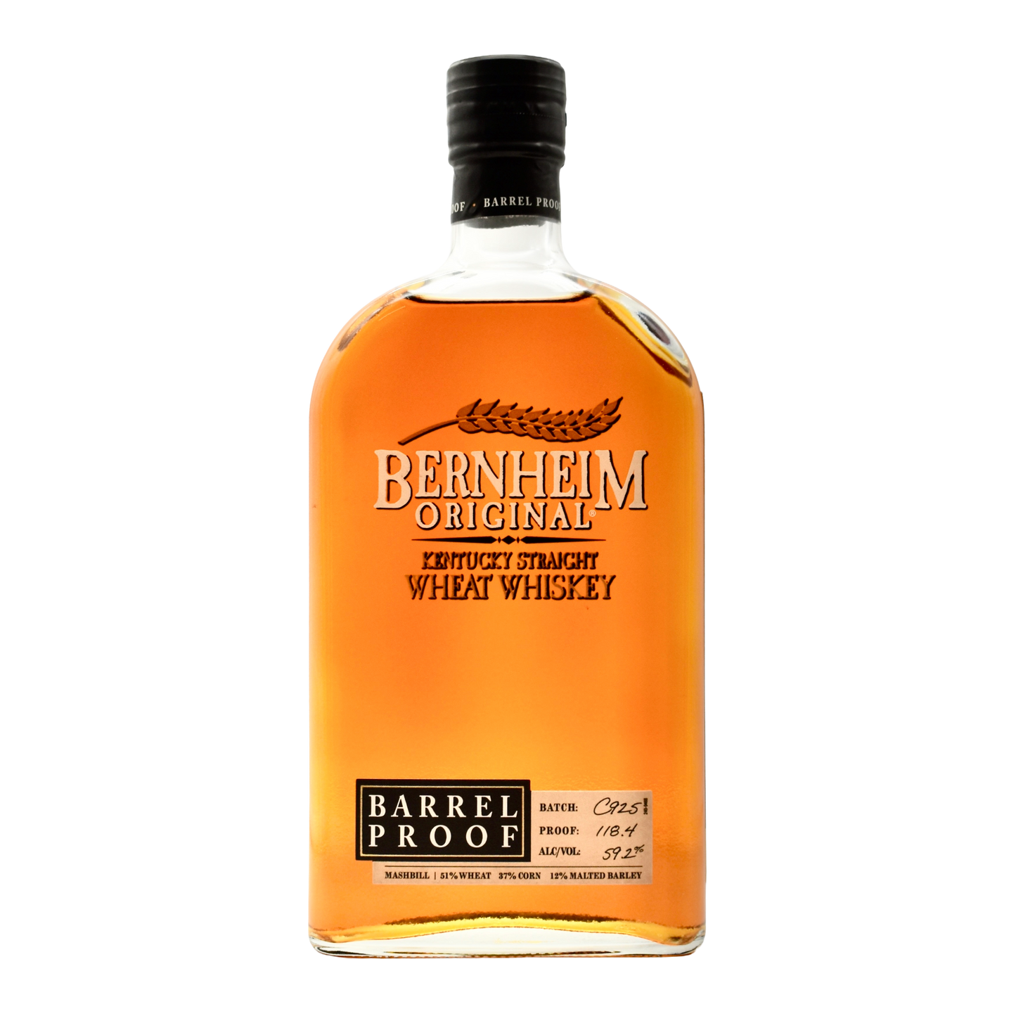 Bernheim Wheat Whiskey Barrel Proof C925 750ml