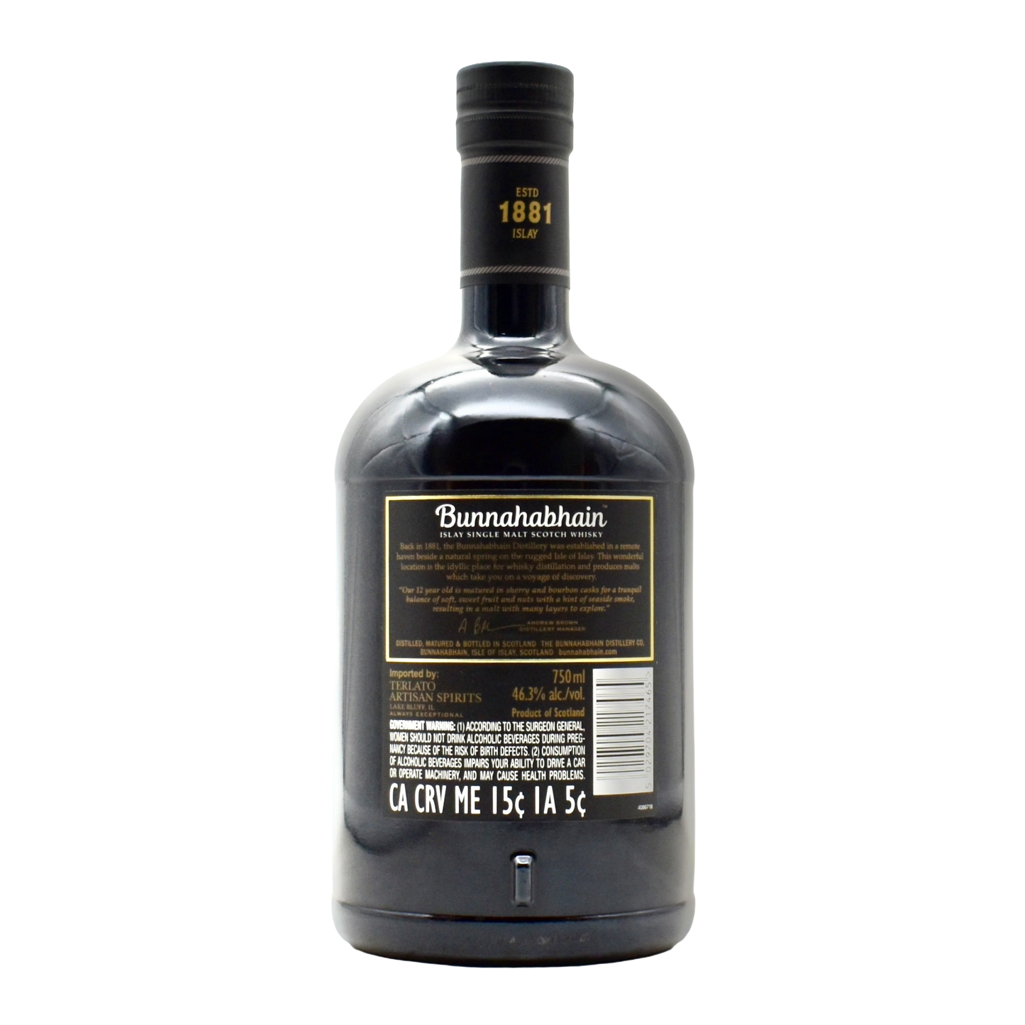 Bunnahabhain 12 Year Scotch Whiskey 750ml