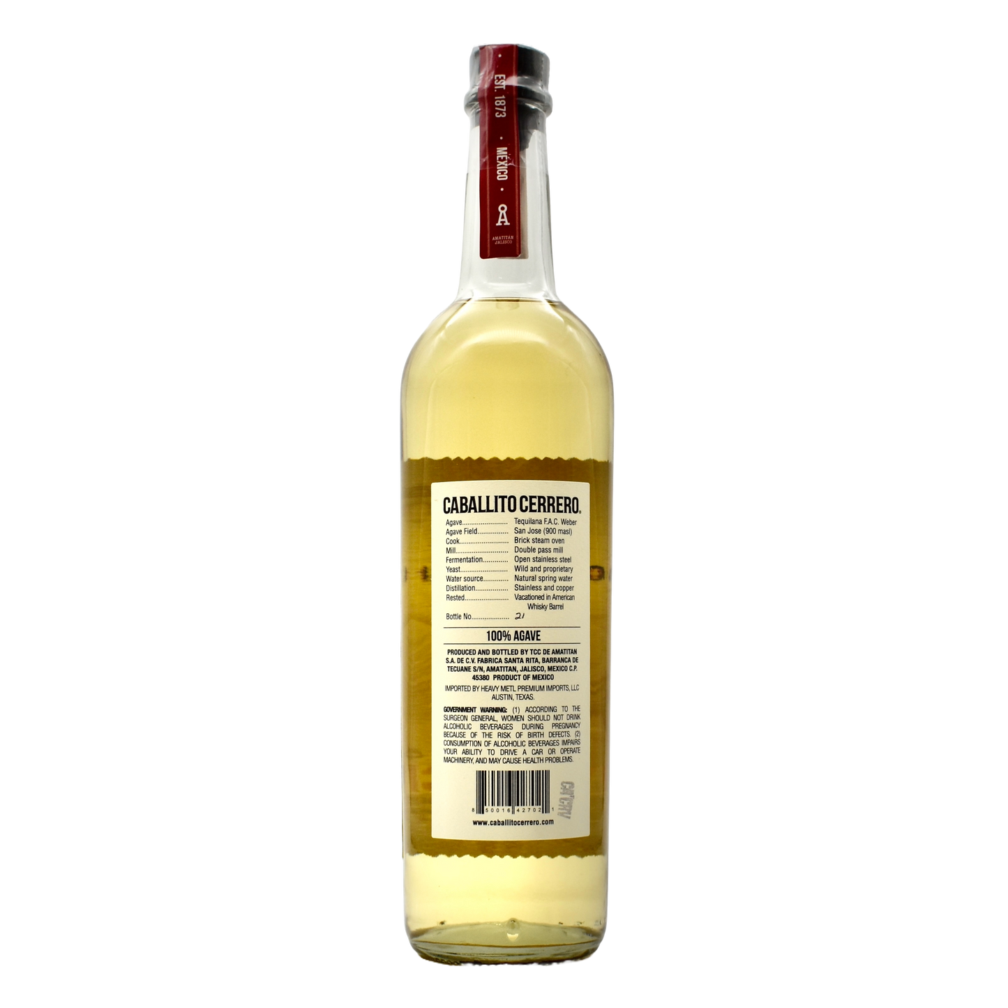 Caballito Cerrero Tequila Reposado Azul 750ml