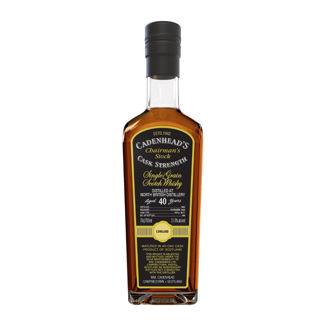 Cadenhead Scotch Whisky Chairman's Stock North British 40 Year 1985 Cask Strength 700ml