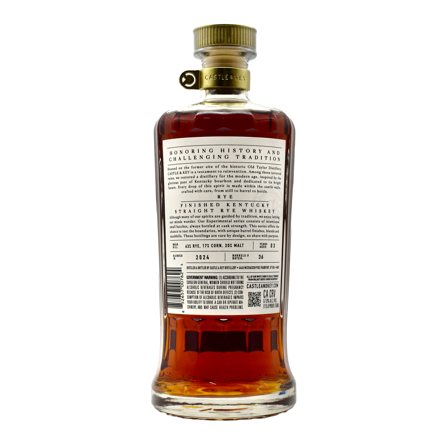 Castle & Key Experimental Rye Naranja 750ml