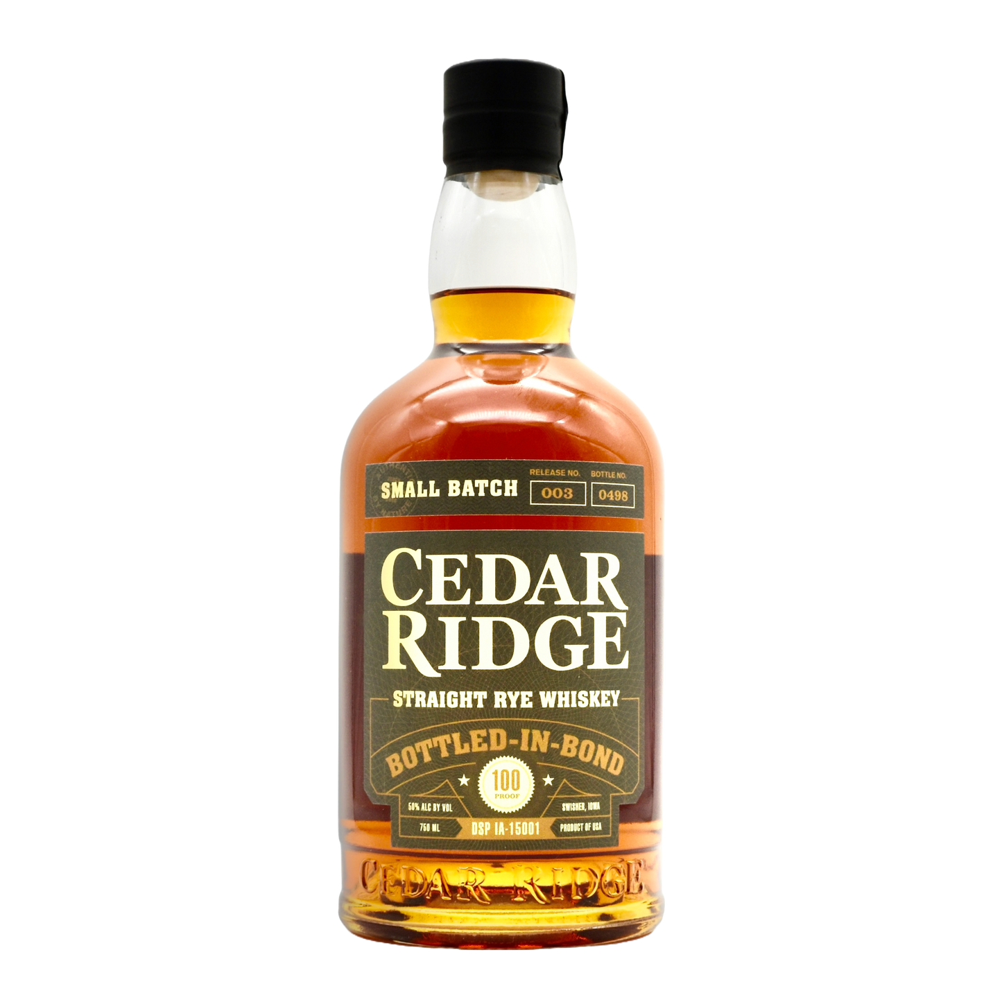 Cedar Ridge Rye Whiskey Bottled In Bond 750ml