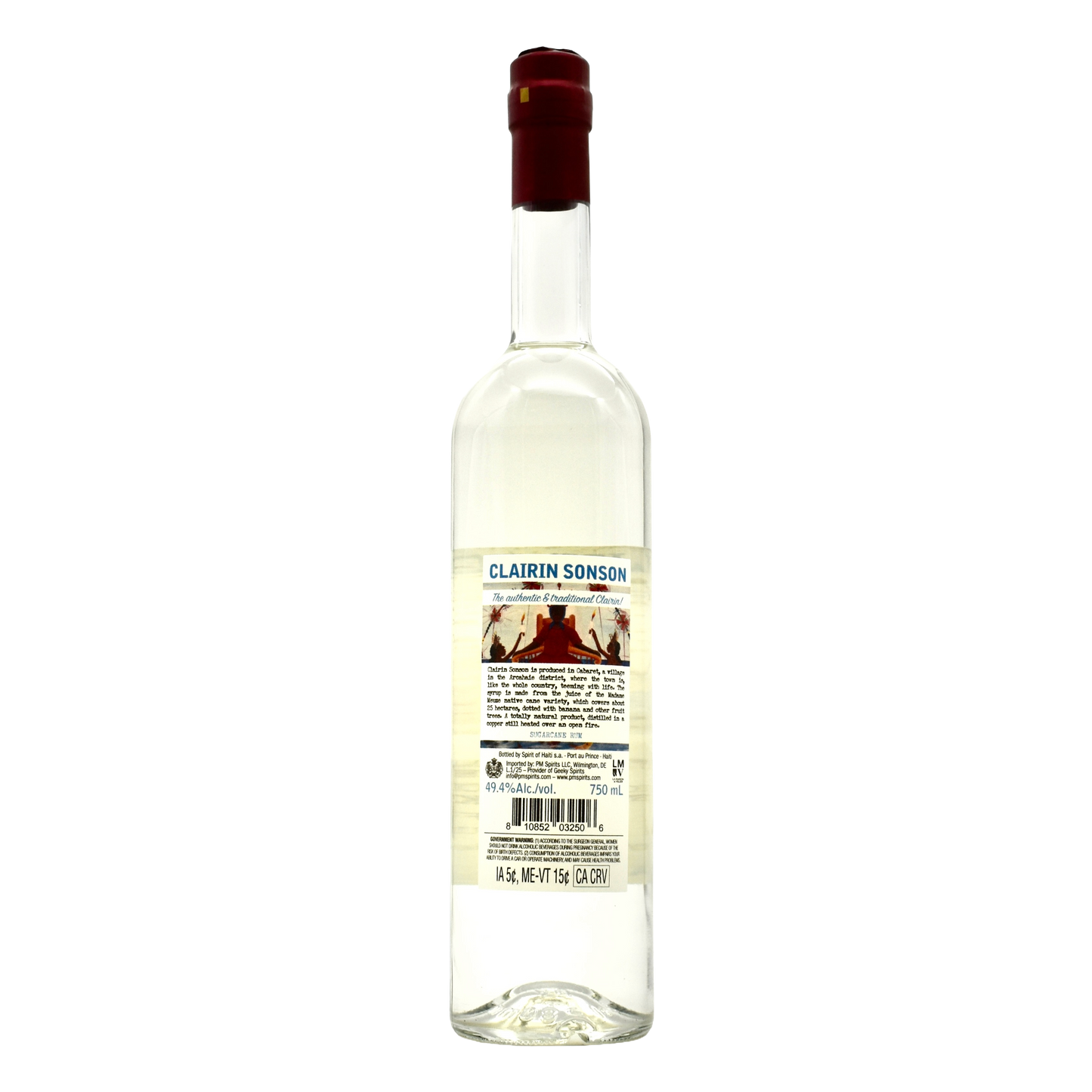 Clarin Sonson Still Proof Sugar Cane Rum 750ml