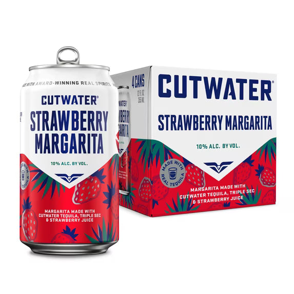 Cutwater Strawberry Margarita 4-Pack 12oz Cans