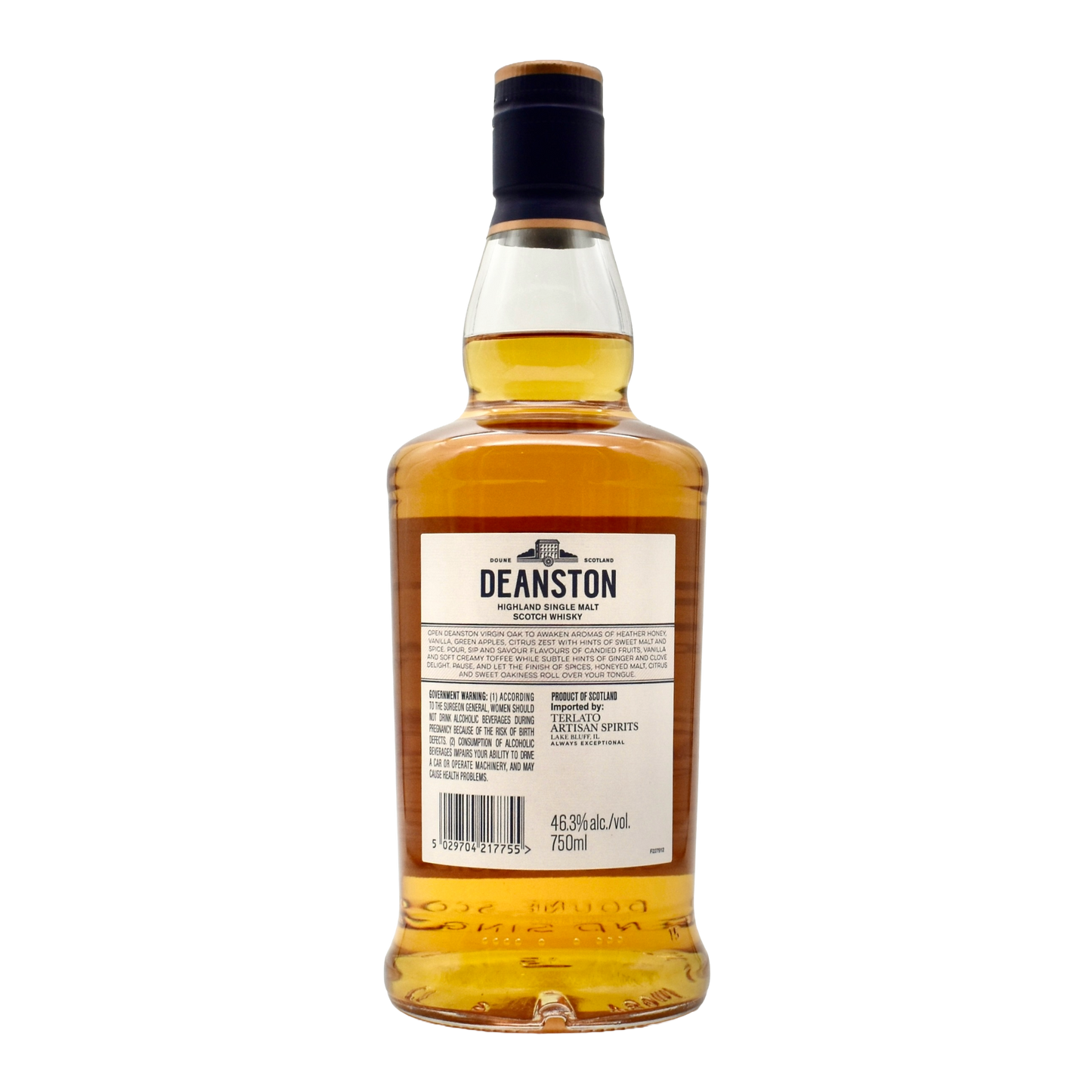 Deanston Single Malt Scotch Whisky Finished In Virgin Oak 750ml