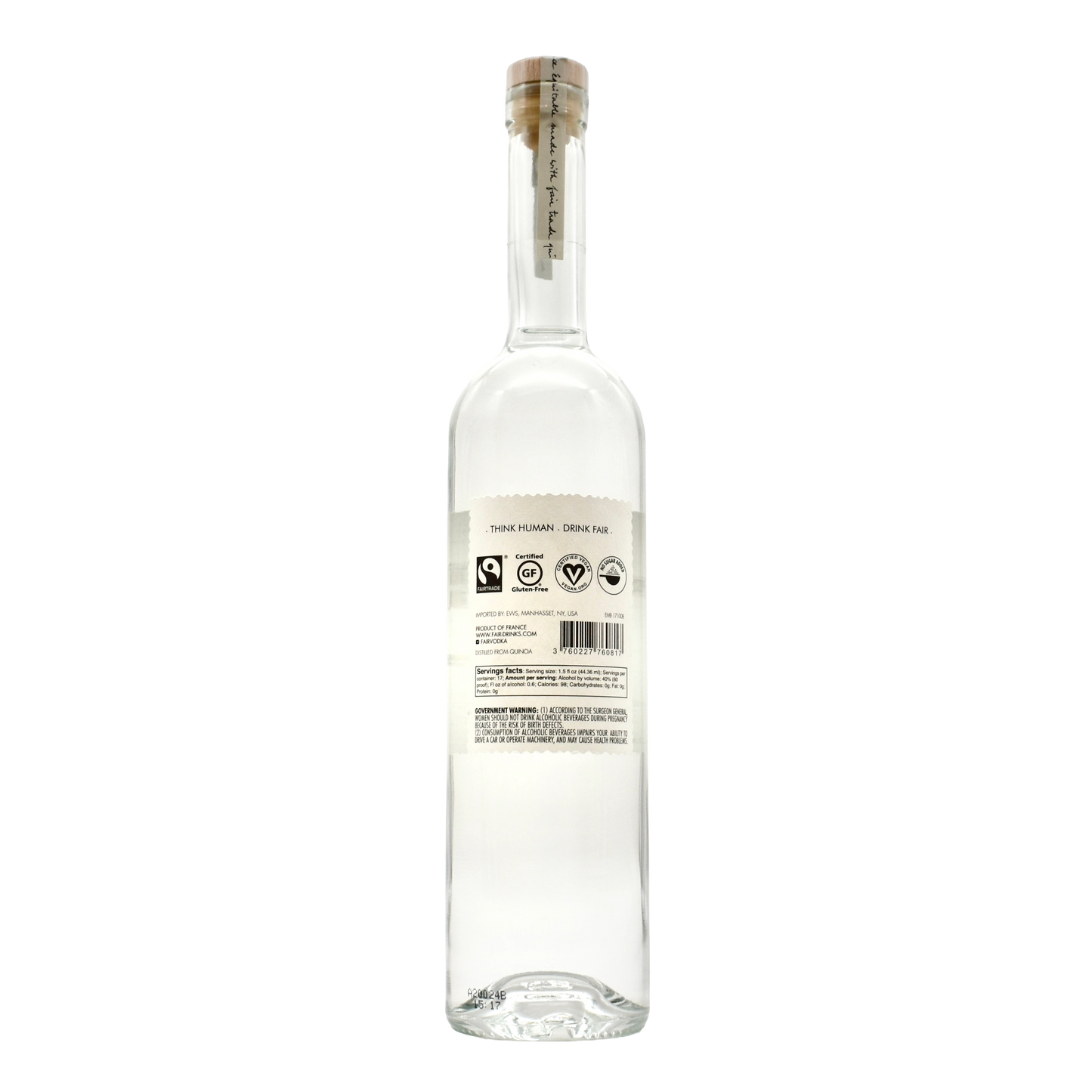 Fair Quinoa Vodka 750ml