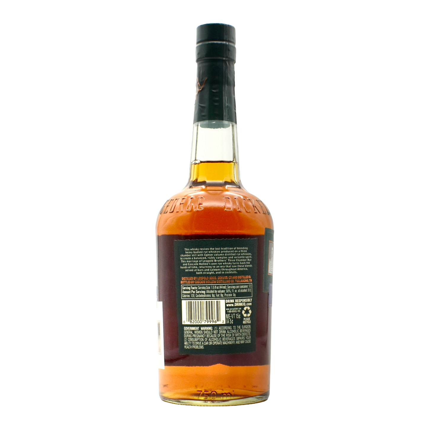 George Dickel Rye Whiskey x Leopold Bros Three Chamber 750ml