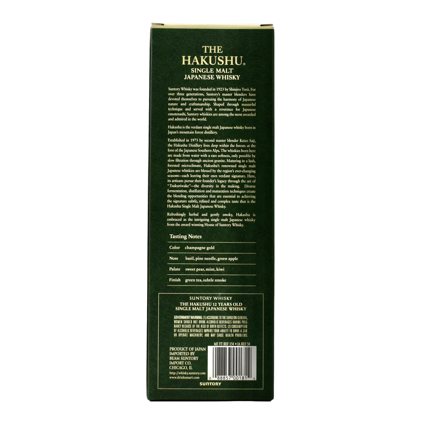 Hakushu 12 Year Japanese Whiskey 750ml