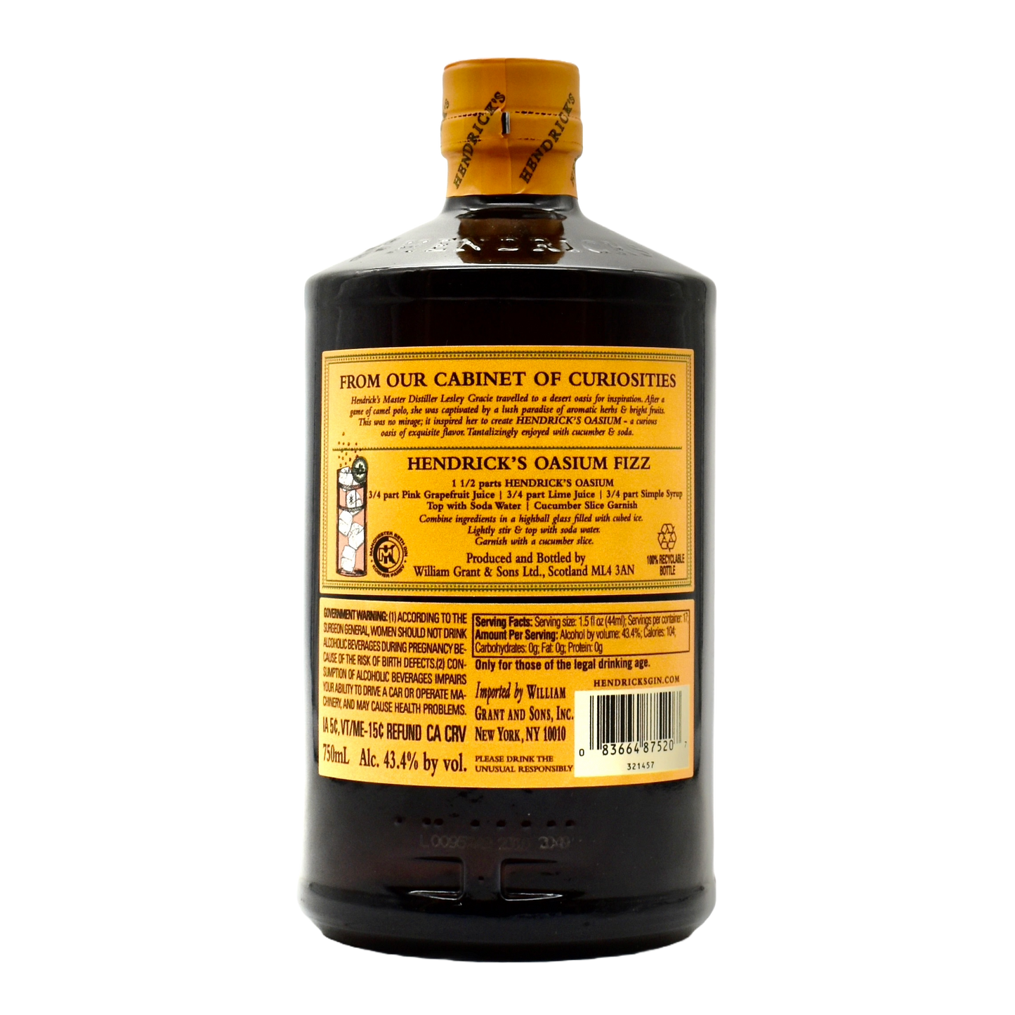 Hendricks Gin Oasium 750ml