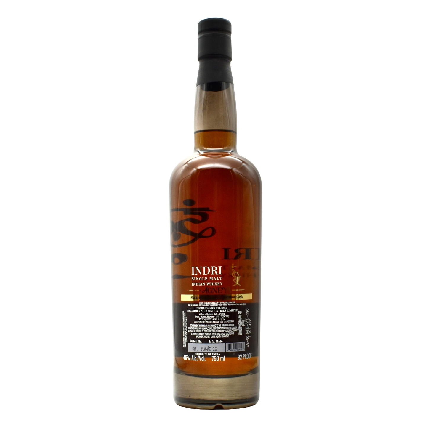 Indri Agneya Single Malt Indian Whiskey 750ml