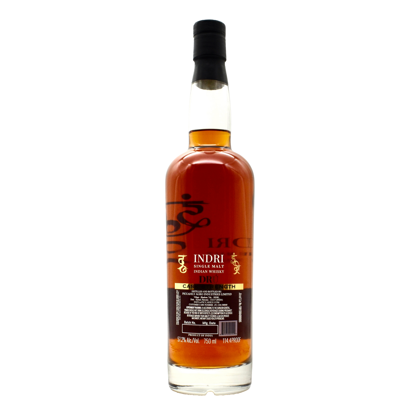 Indri DRU Cask Strength Single Malt Indian Whiskey 750ml