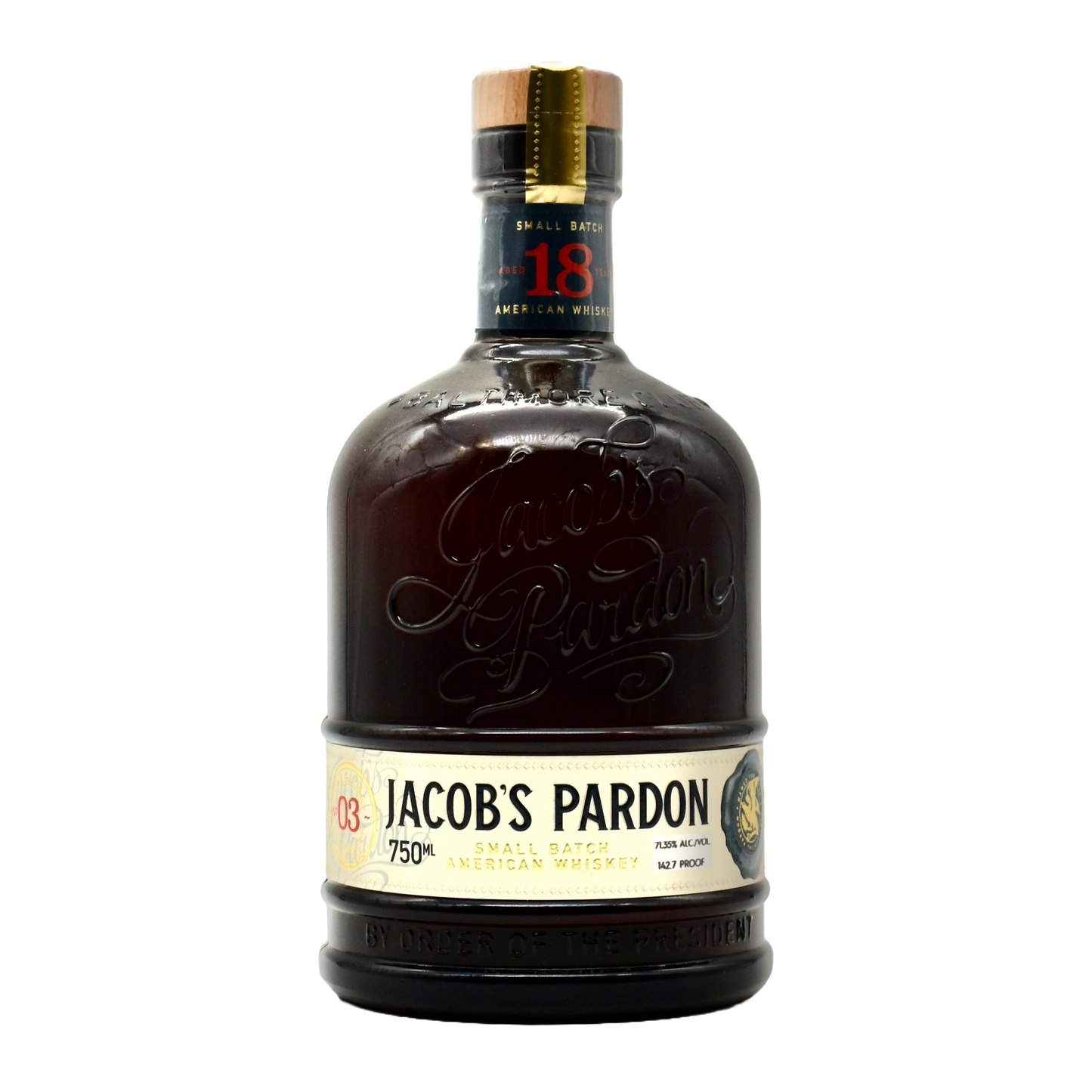Jacob’s Pardon 18 Year Whiskey Hazmat 142.7pf 750ml