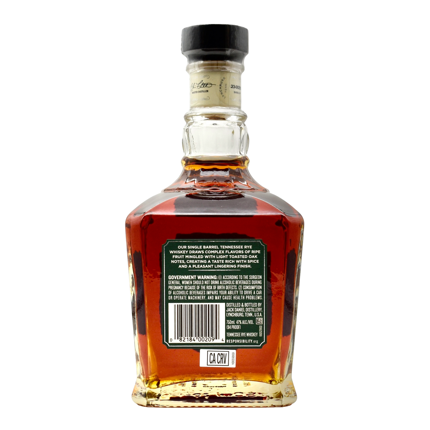 Jack Daniels Single Barrel Select Rye Whiskey 750ml