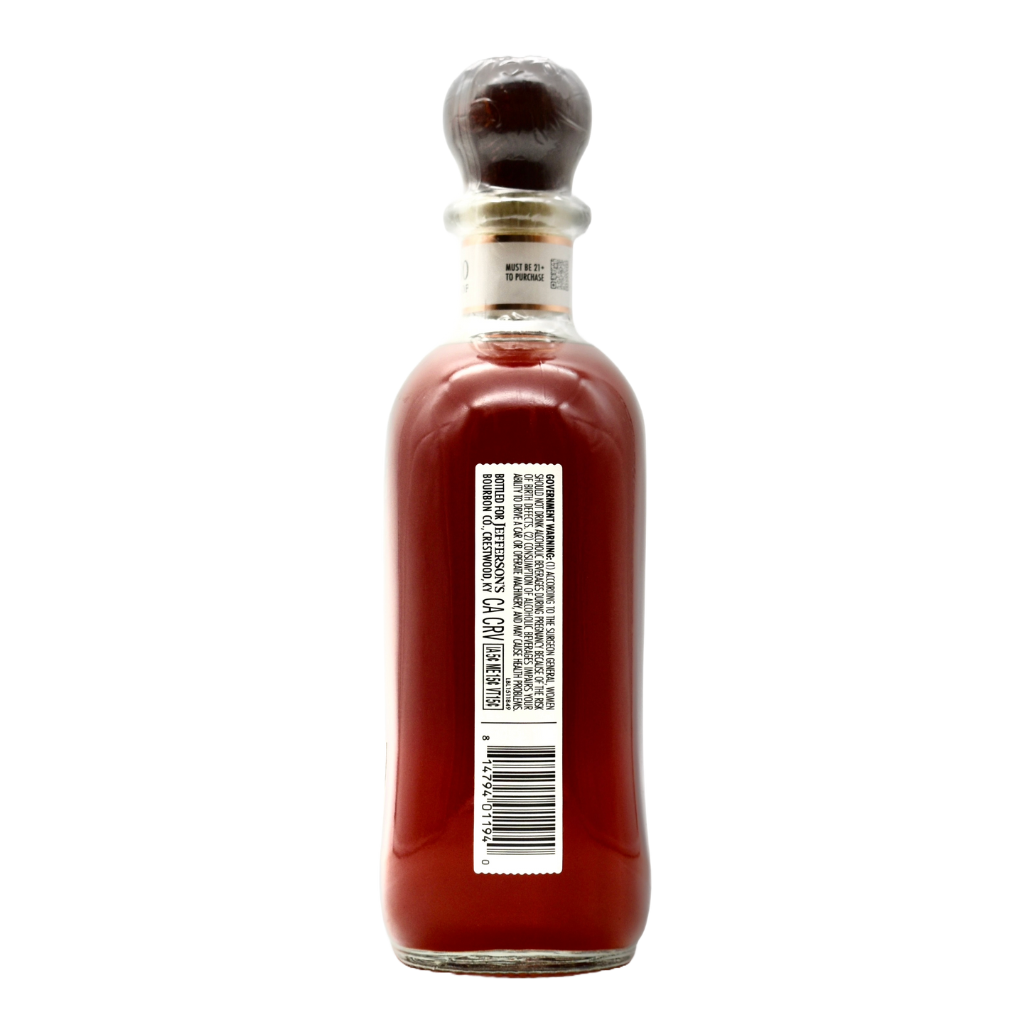 Jefferson's Reserve Bourbon Limited Edition Cask Strength 750ml