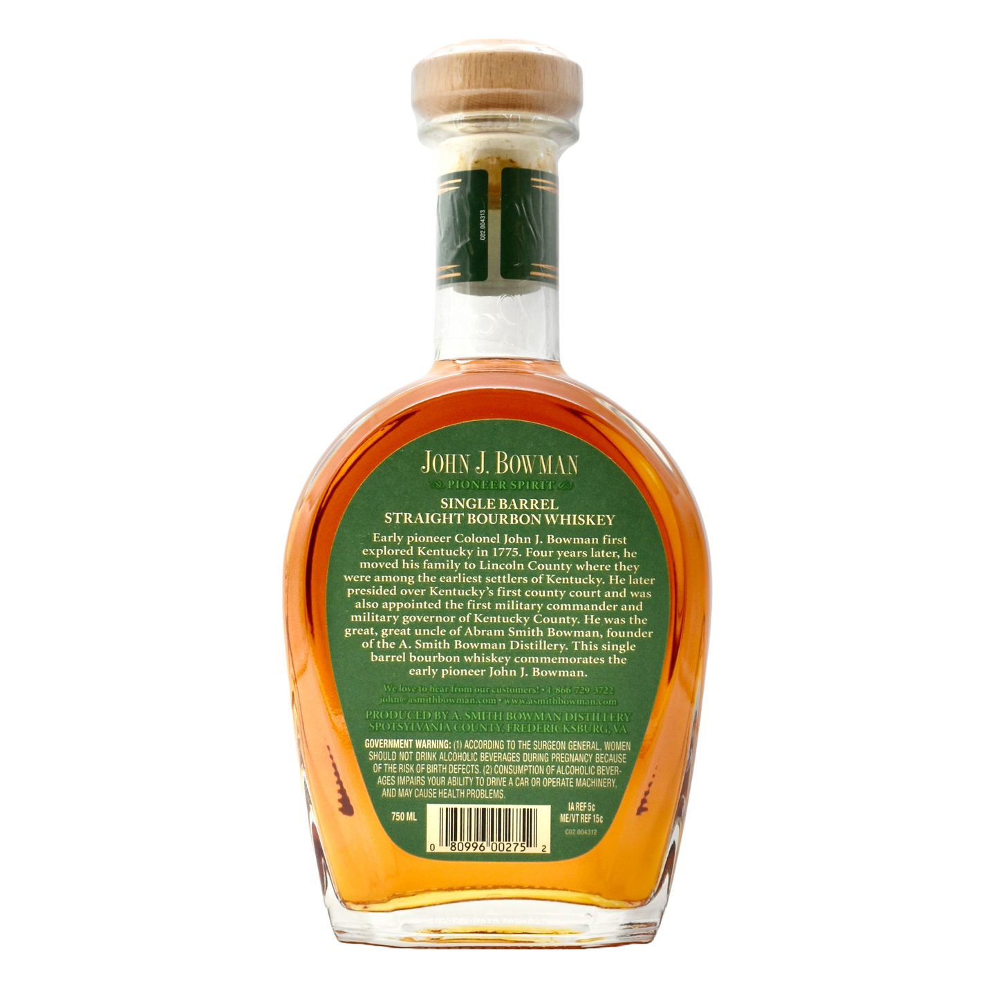 John J. Bowman Single Barrel 750ml