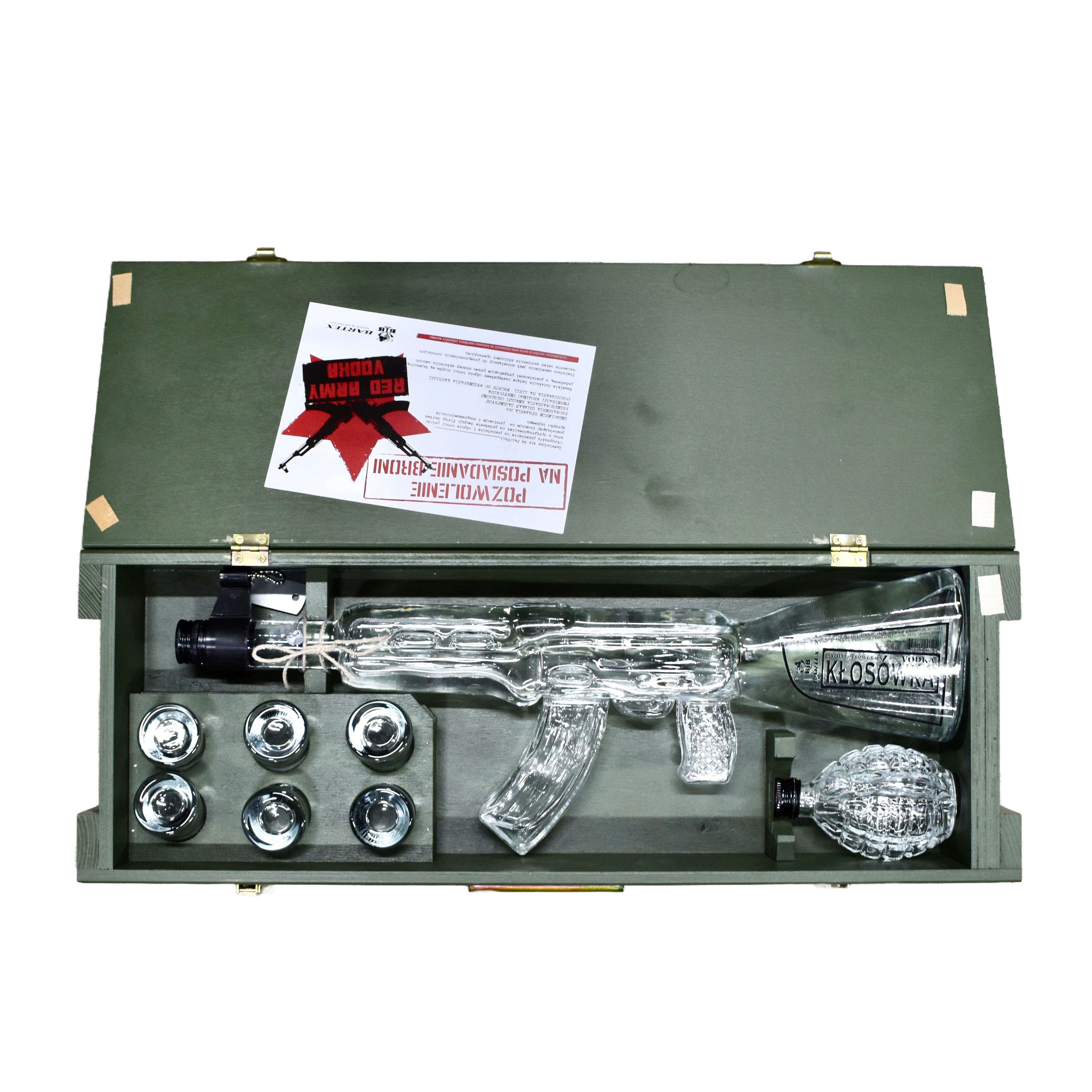 Klosowka Vodka Red Army Gun Set – Unwind Bottle Shop Klosowka Vodka Red Army Gun Set – Unwind Bottle Shop