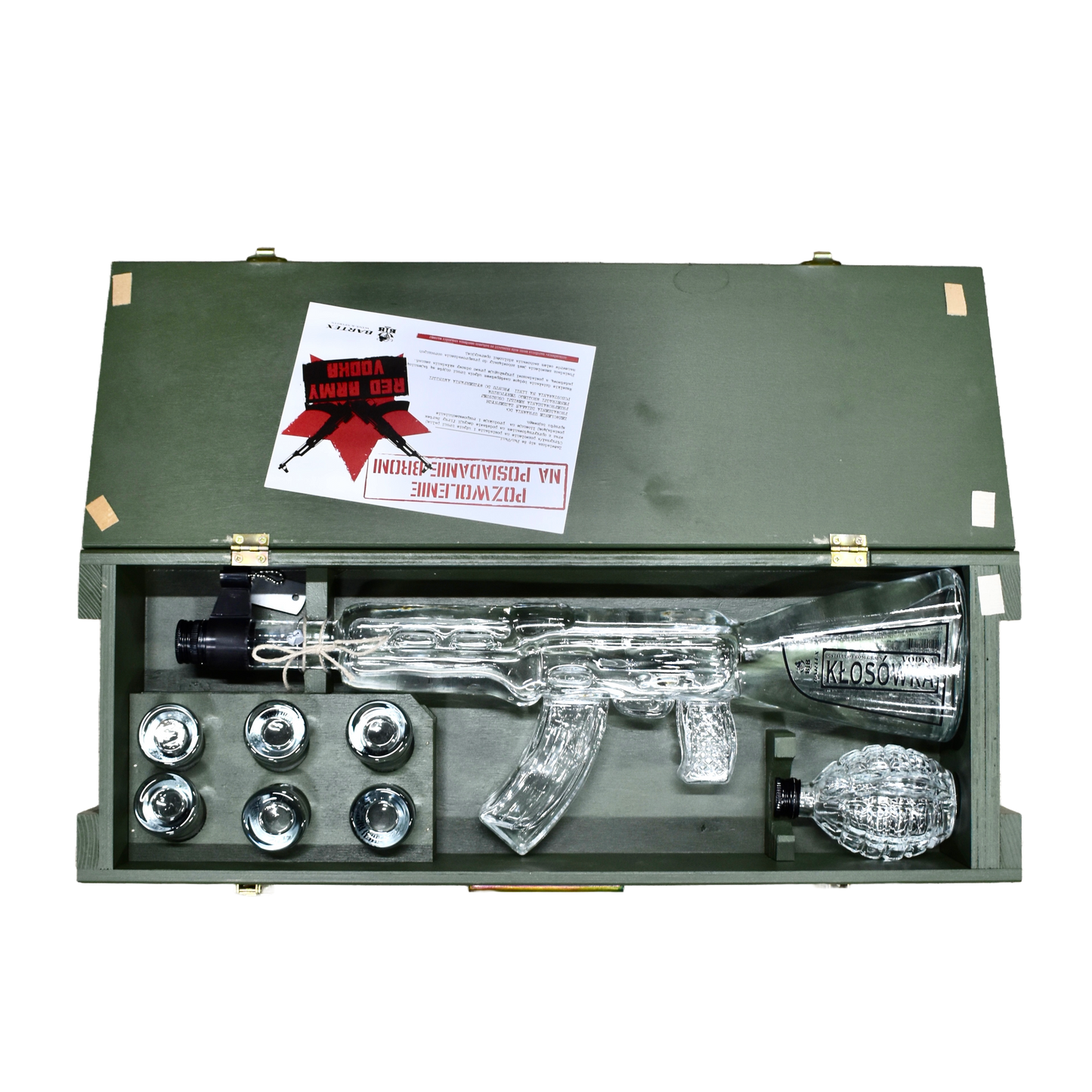 Klosowka Vodka Red Army Gun Set