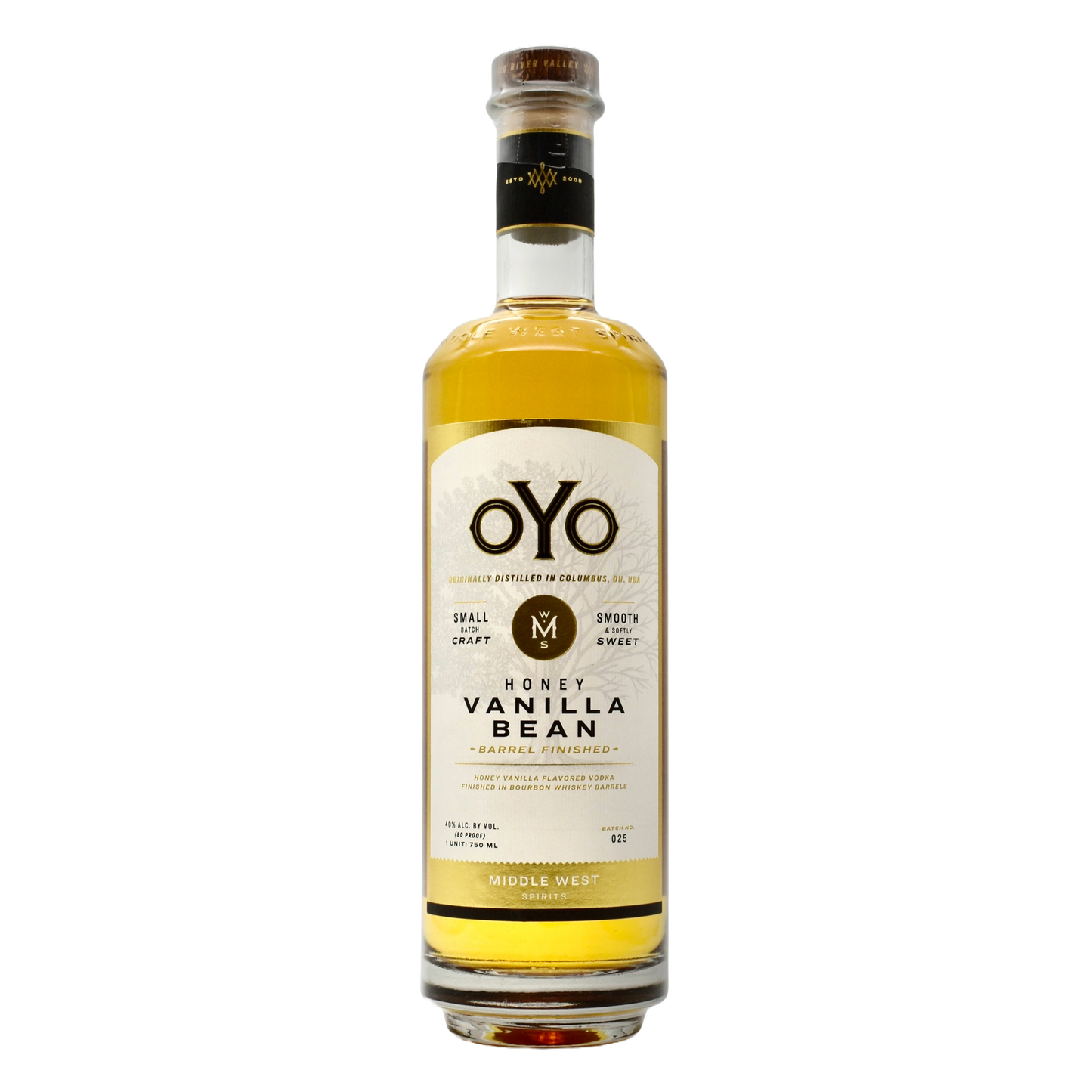 Middle West Spirits OYO Honey Vanilla Bean Bourbon Barrel Finished Vodka