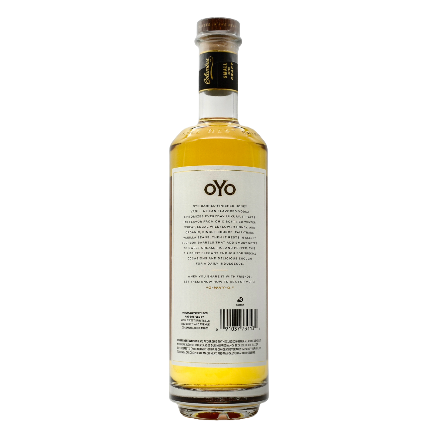 Middle West Spirits OYO Honey Vanilla Bean Bourbon Barrel Finished Vodka