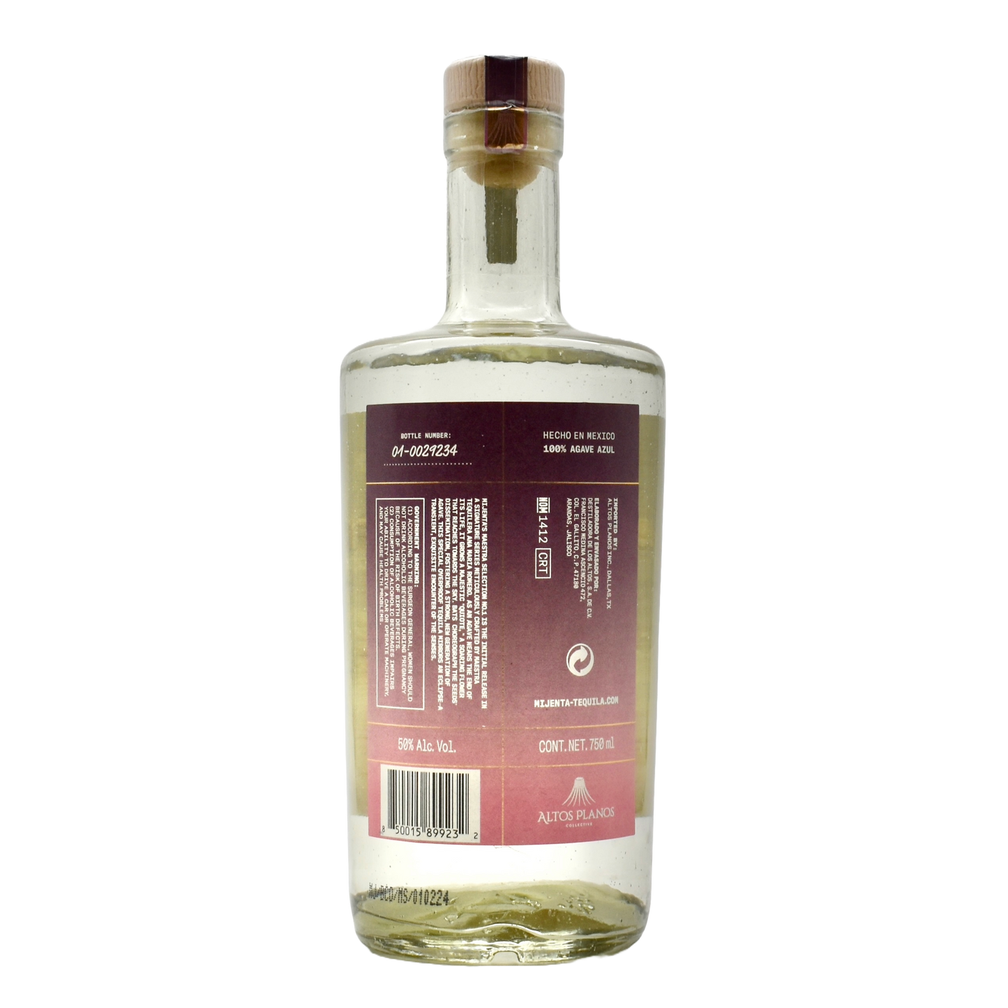 Mijenta Tequila Blanco Maestra Select No.1 750ml