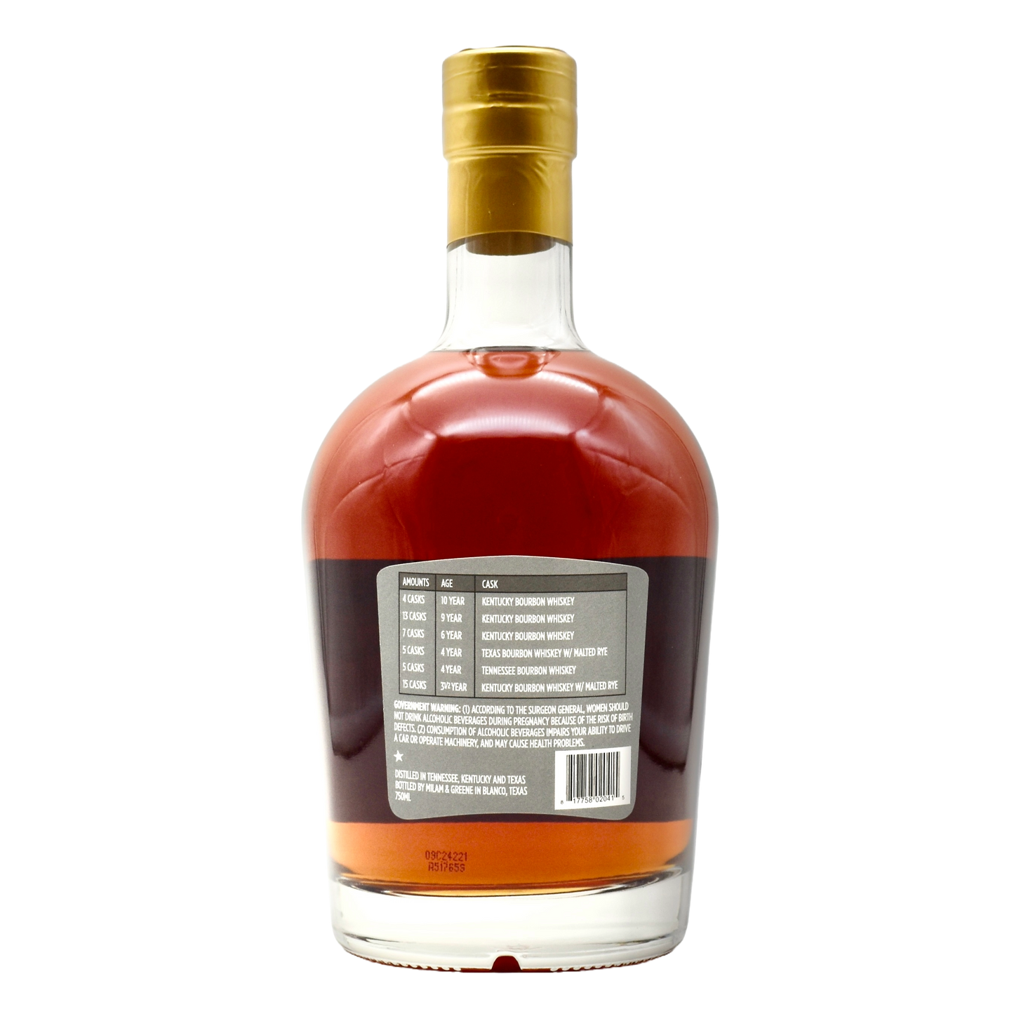 Milam & Greene Bourbon Unabridged Volume 3 750ml