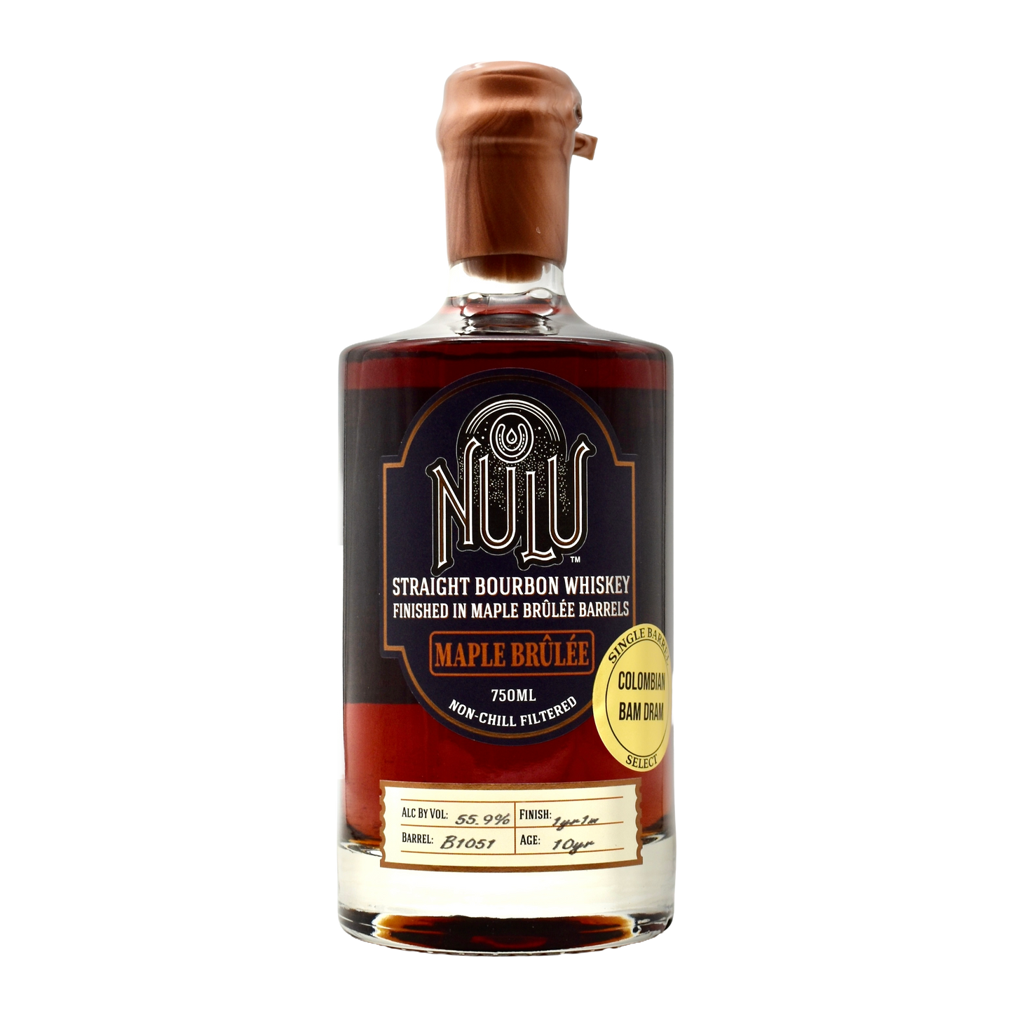 Nulu 10 Year Bourbon Maple Brûlée Single Barrel "Columbian Bam Dram" 750ml