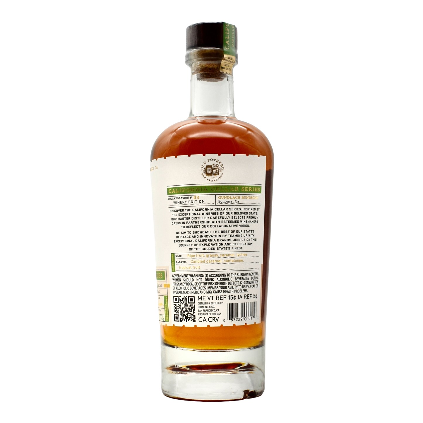 Old Potrero Rye Whiskey Cellar Series Gundlach Bundschu 700ml