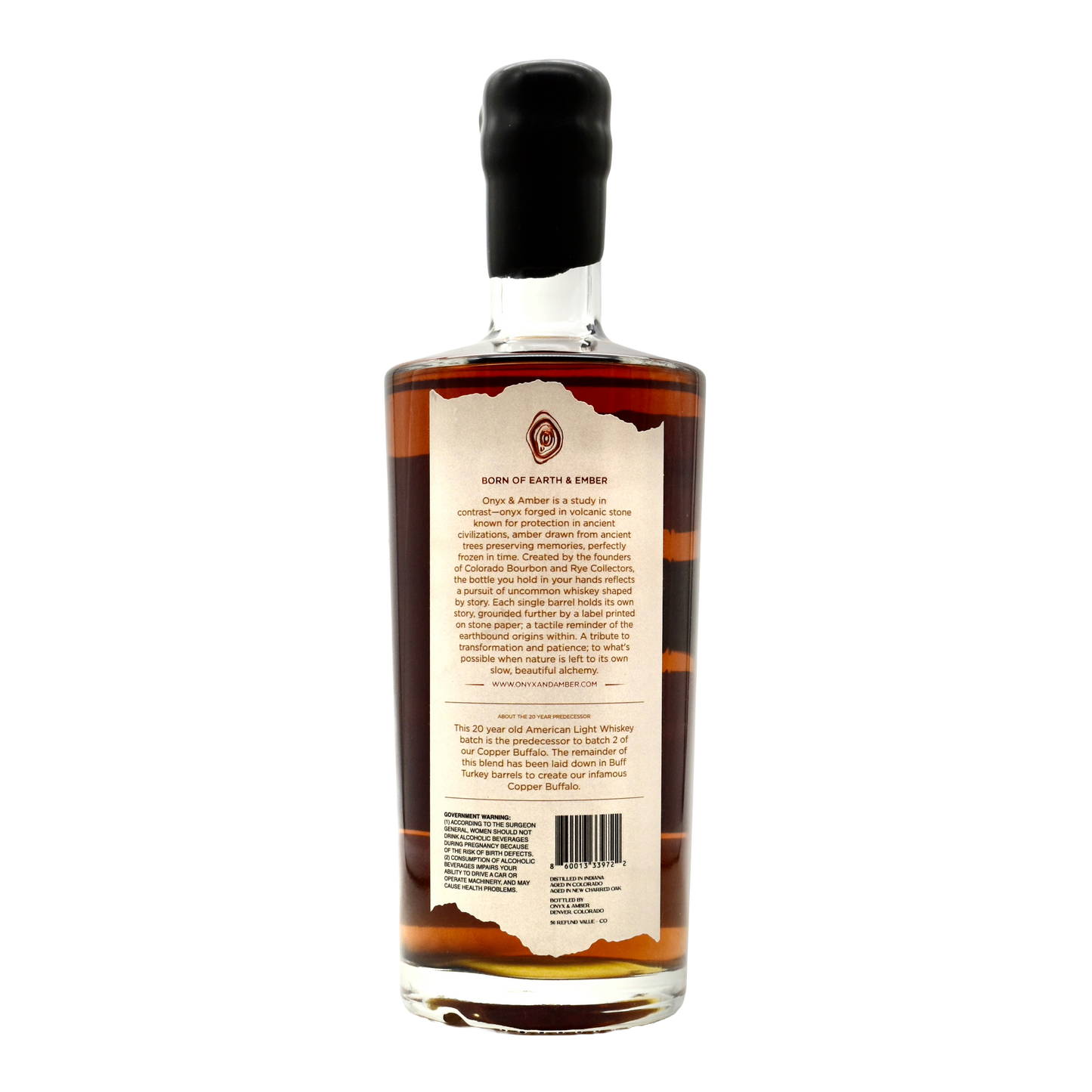 Onyx & Amber 20 Year Light Whiskey "A Little Bit of Lightning" 142.1 Proof Hazmat 750ml