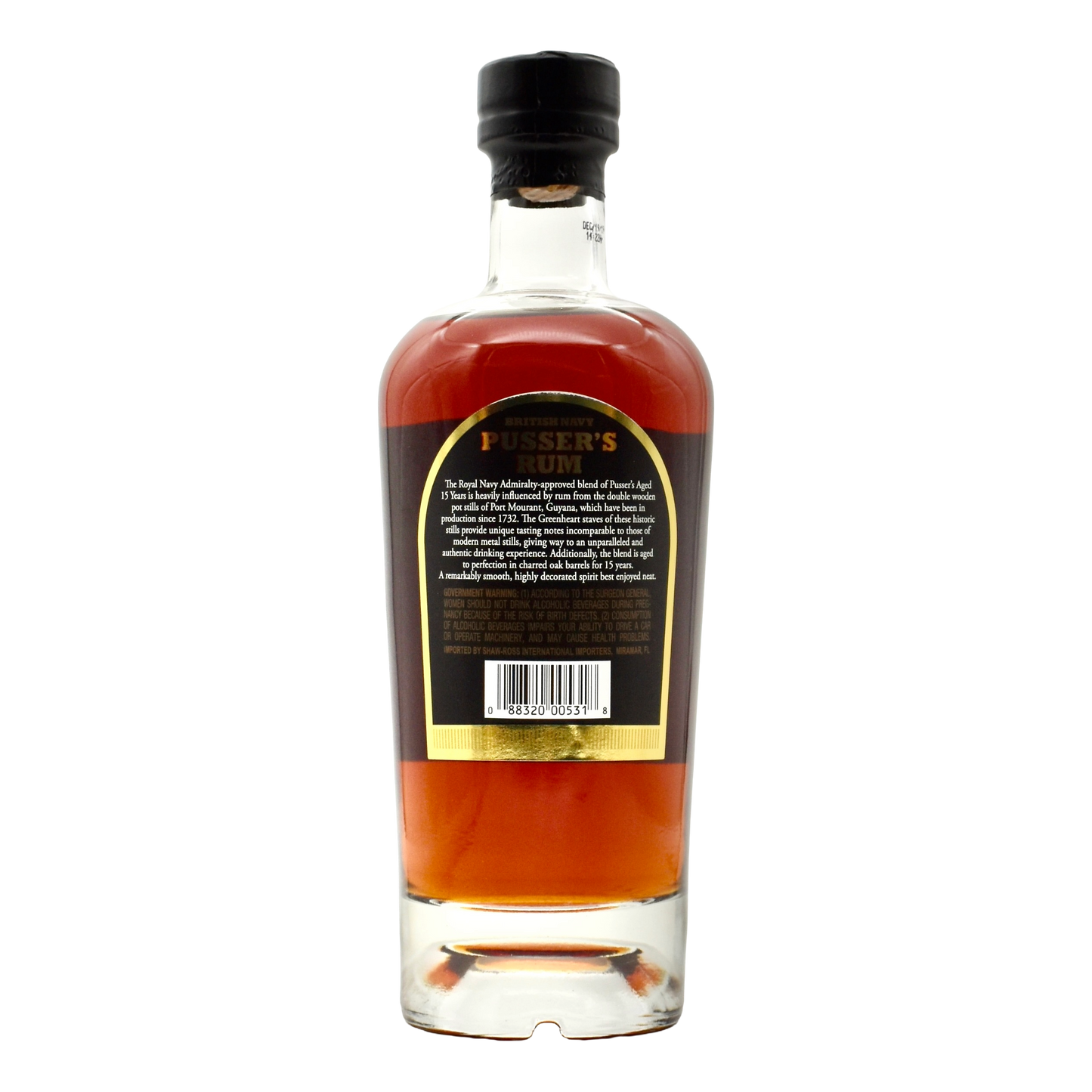 Pusser's British Navy Rum 15 Year 750ml
