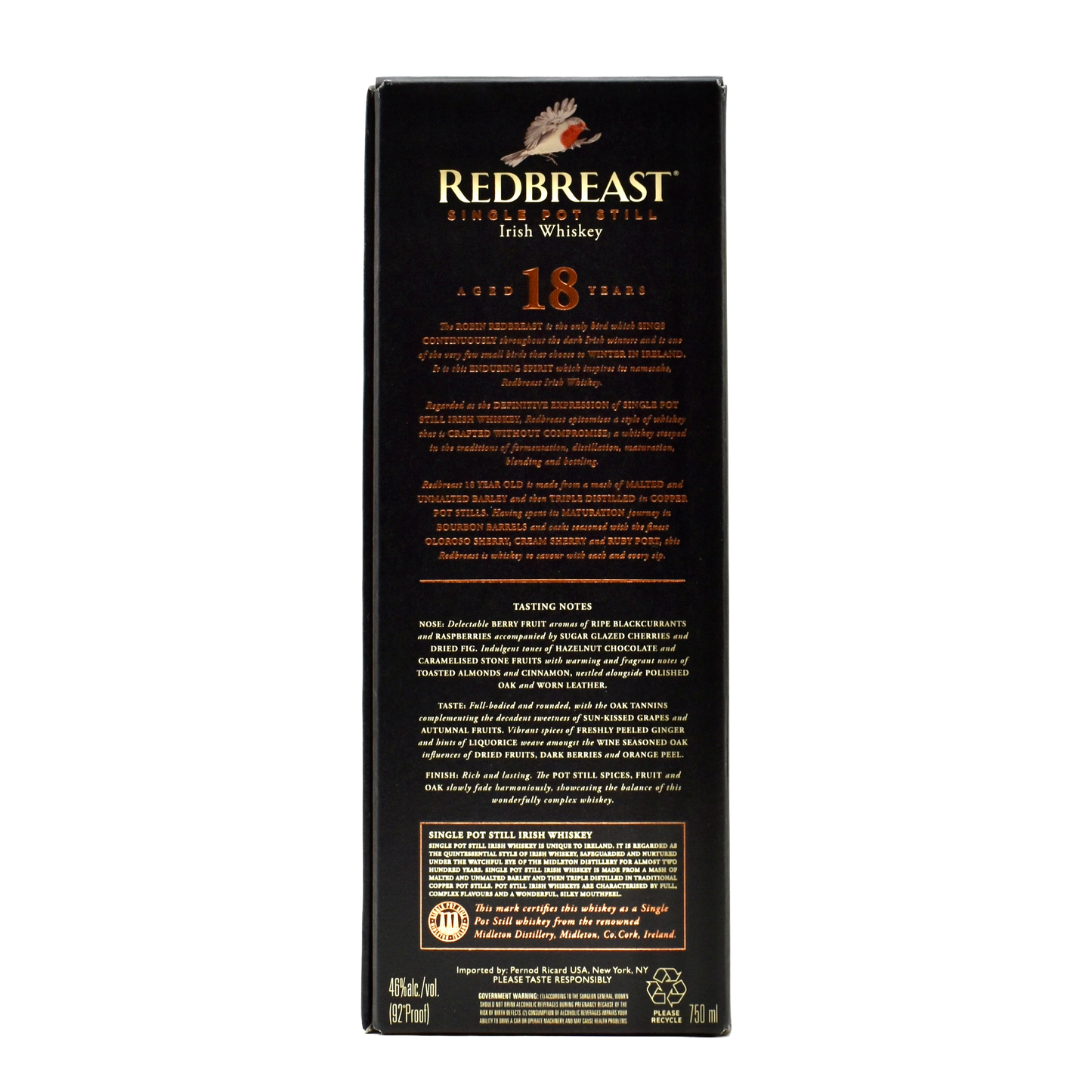 Redbreast Irish Whiskey 18 Year 750ml