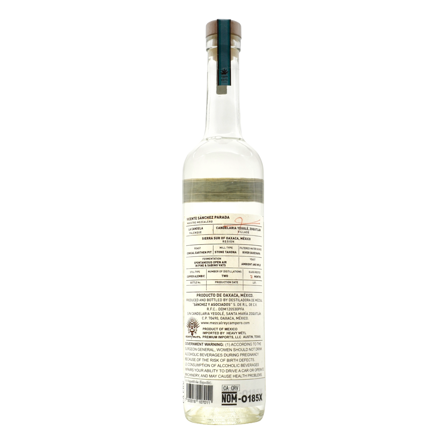 Rey Campero Mezcal Espadin Angustifolia Haw Joven Mezcal Artesanal 750ml