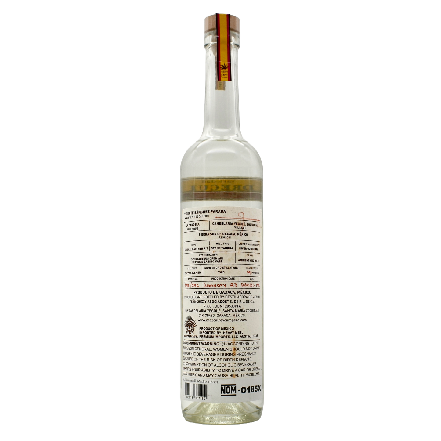Rey Campero Mezcal Madre Cuishe Joven Mezcal 750ml