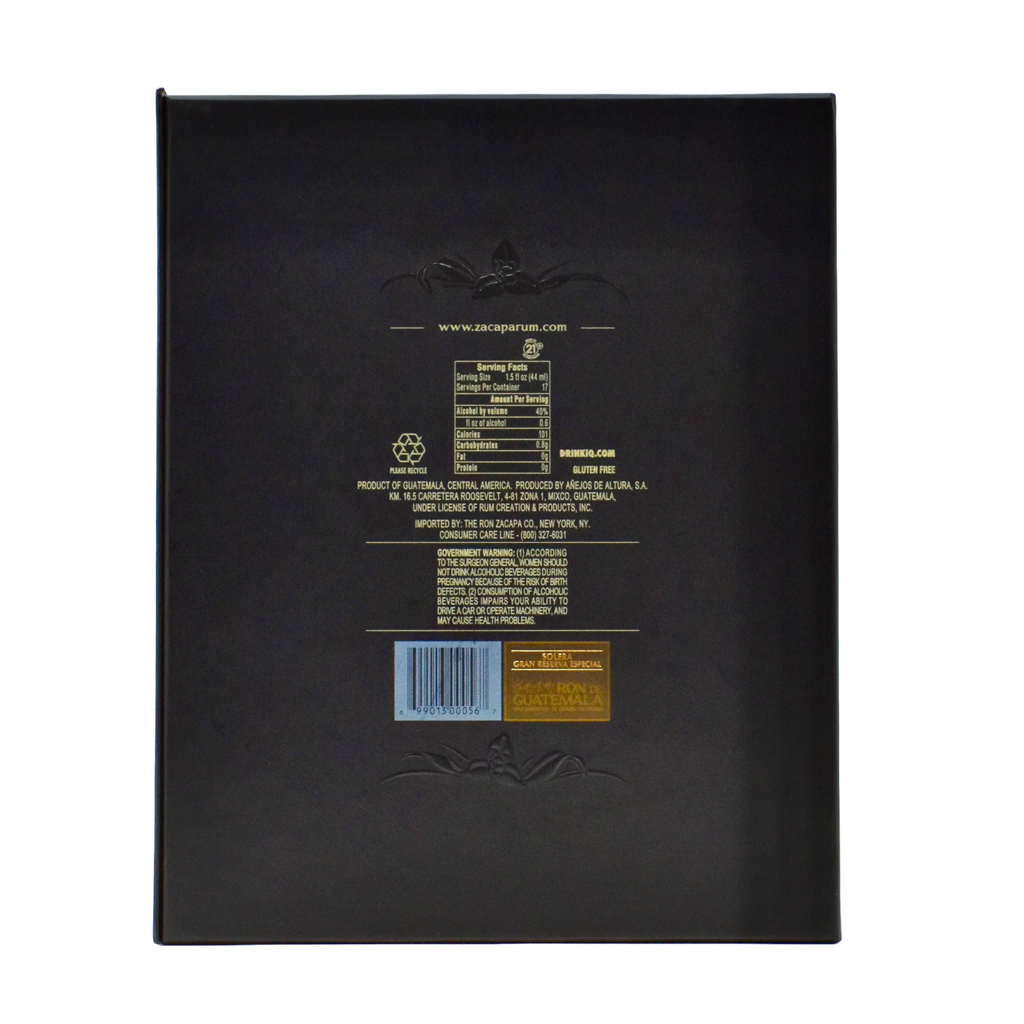 Ron Zacapa Rum XO 750ml