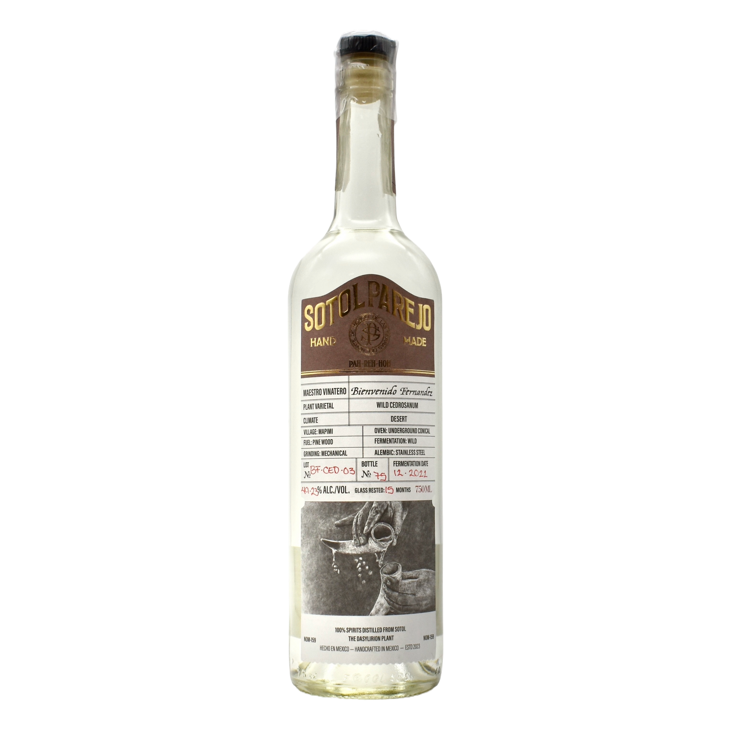 Sotol Parejo Bienvenido Fernandez Cedrosanum 750ml
