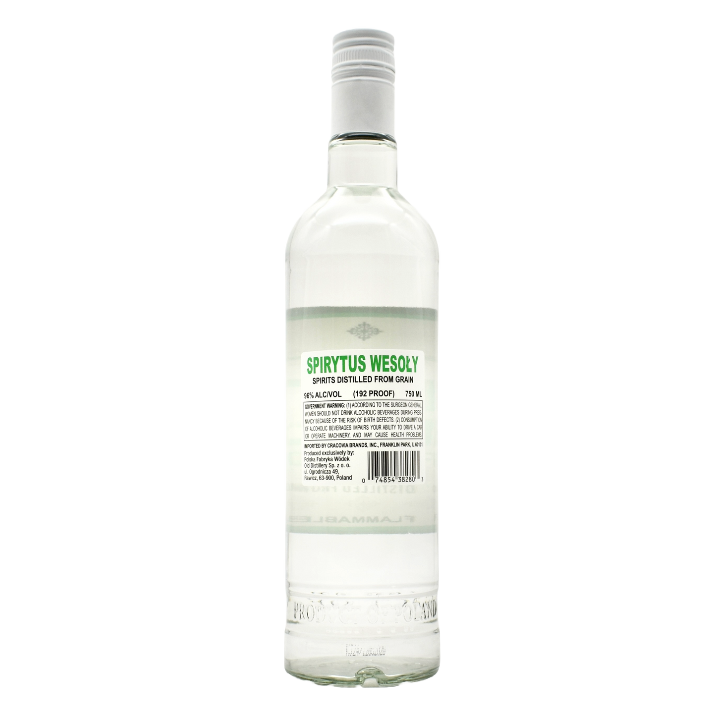 Spirytus Rektyfikowany Rectified Spirits 192pf 750ml