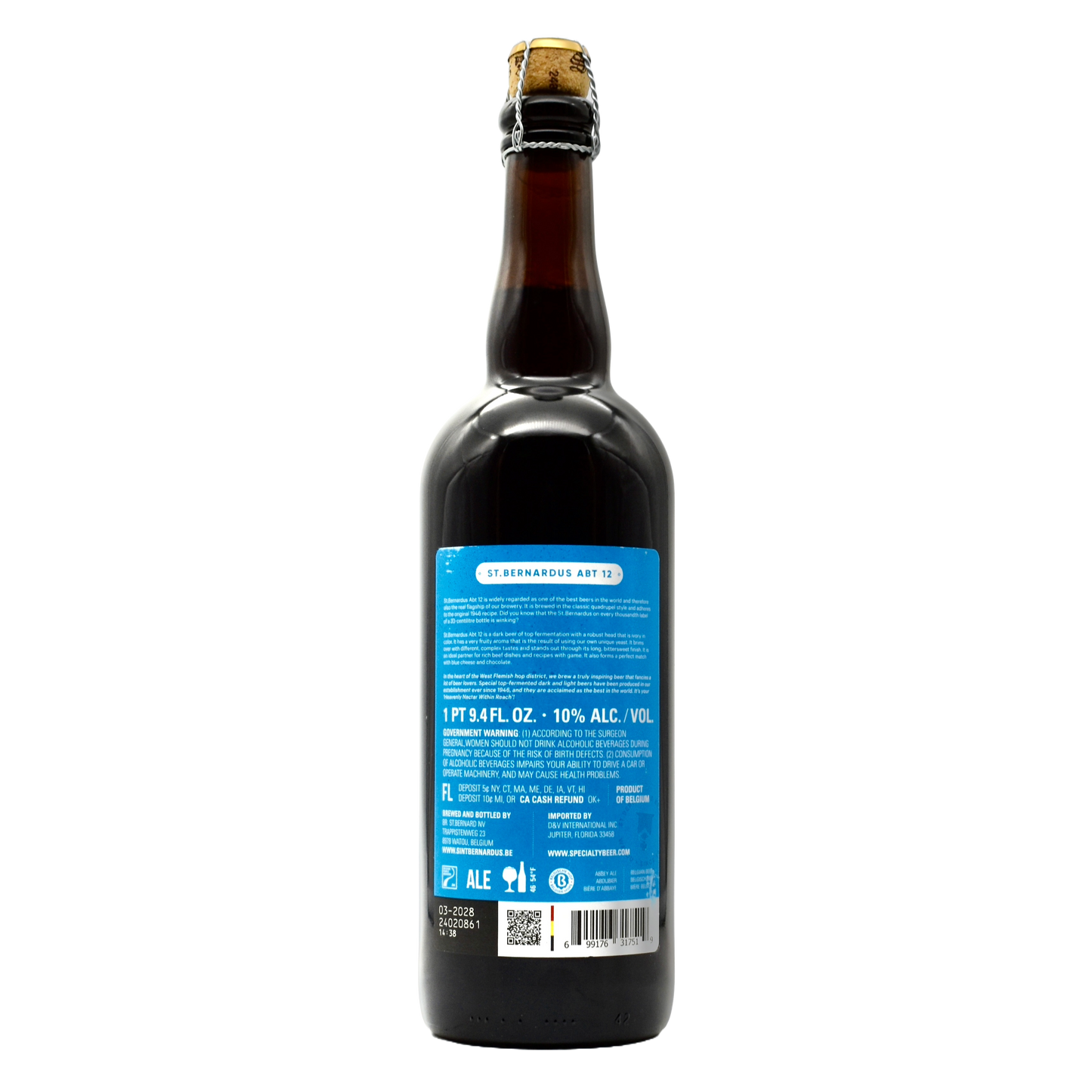 St Bernardus Abt 12 Belgium Style Ale 750ml