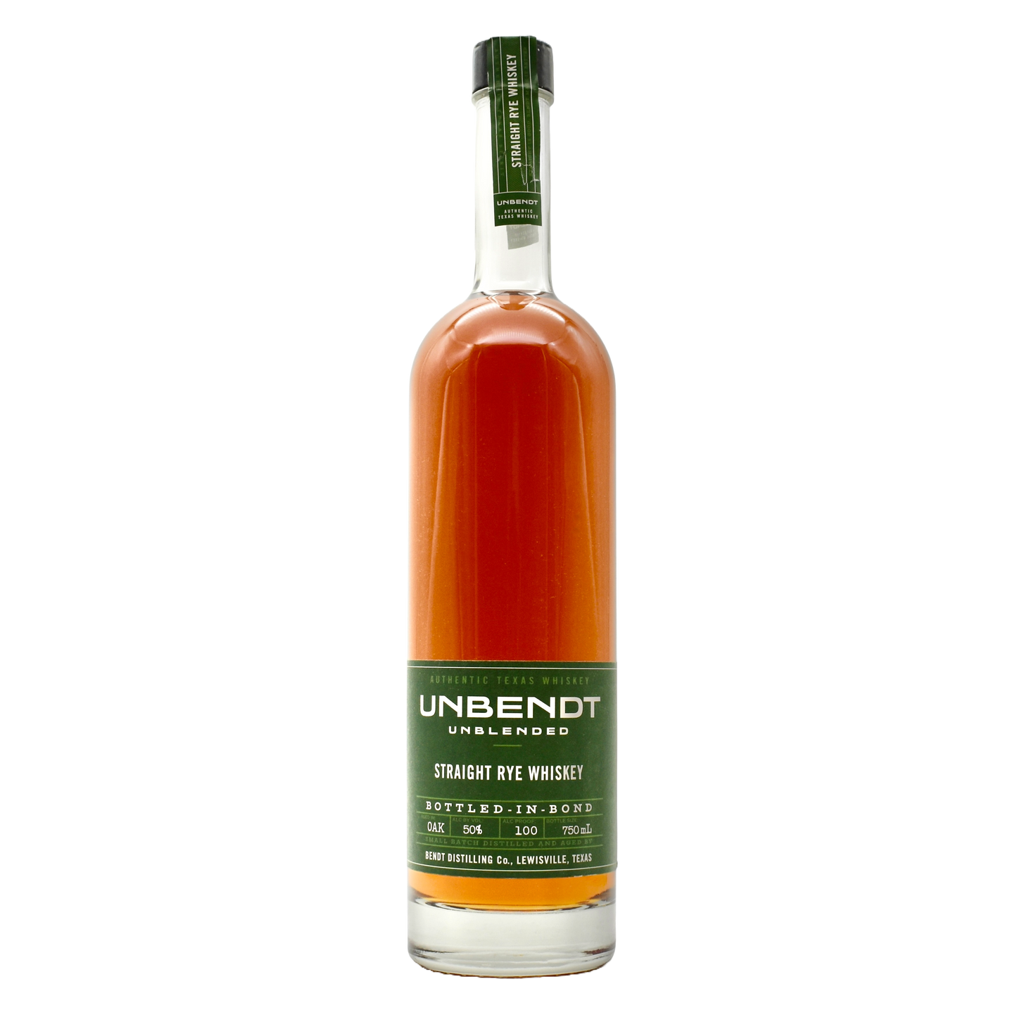 Unbendt Straight Rye Whiskey Bottled In Bond 750ml