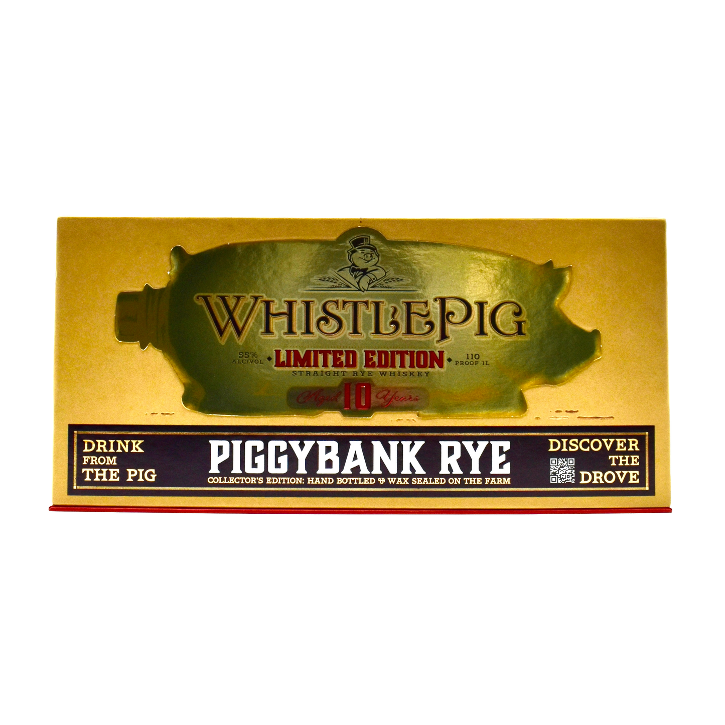 WhistlePig Limited Edition Piggybank 10 Year Rye Whiskey 1L