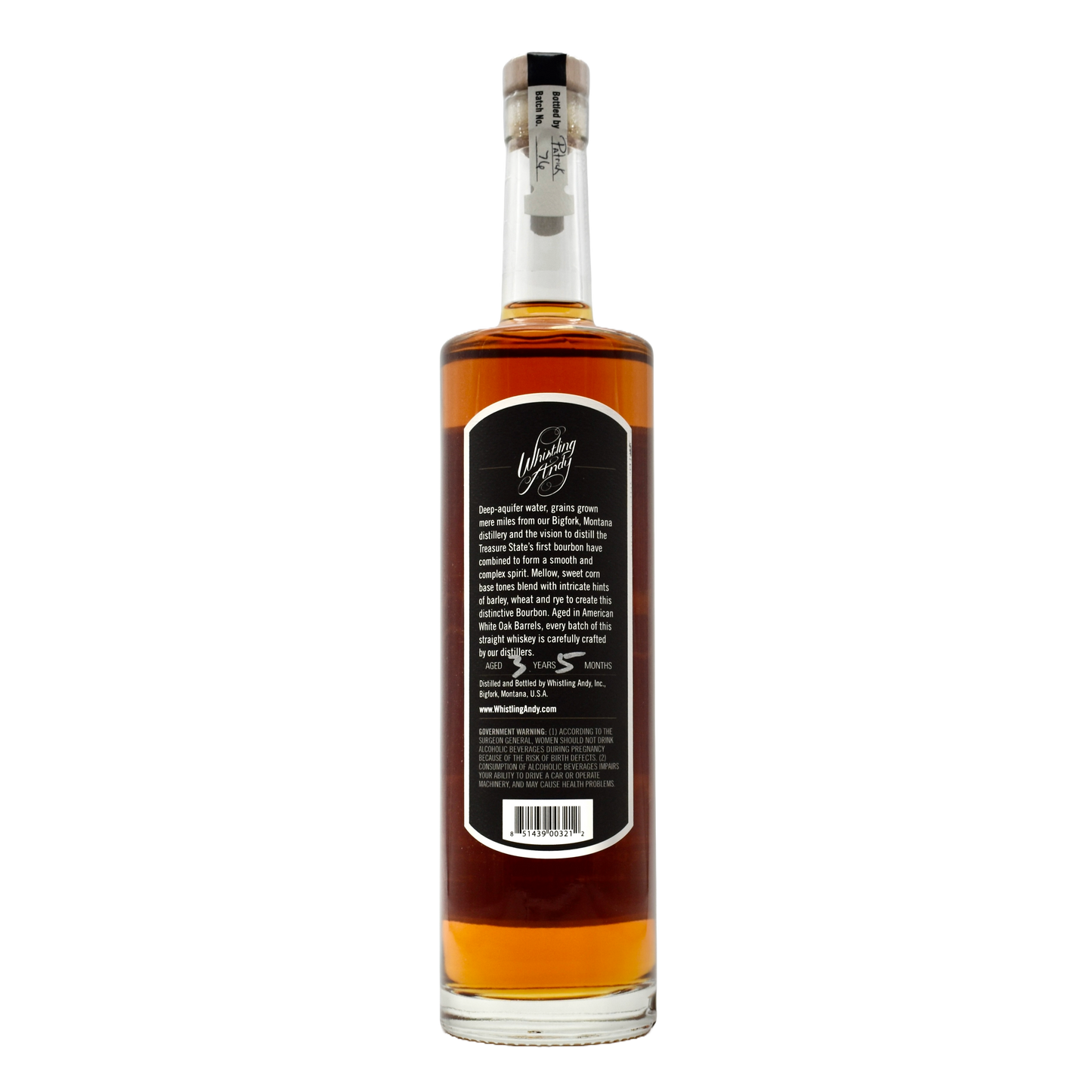 Whistling Andy Straight Bourbon 750ml