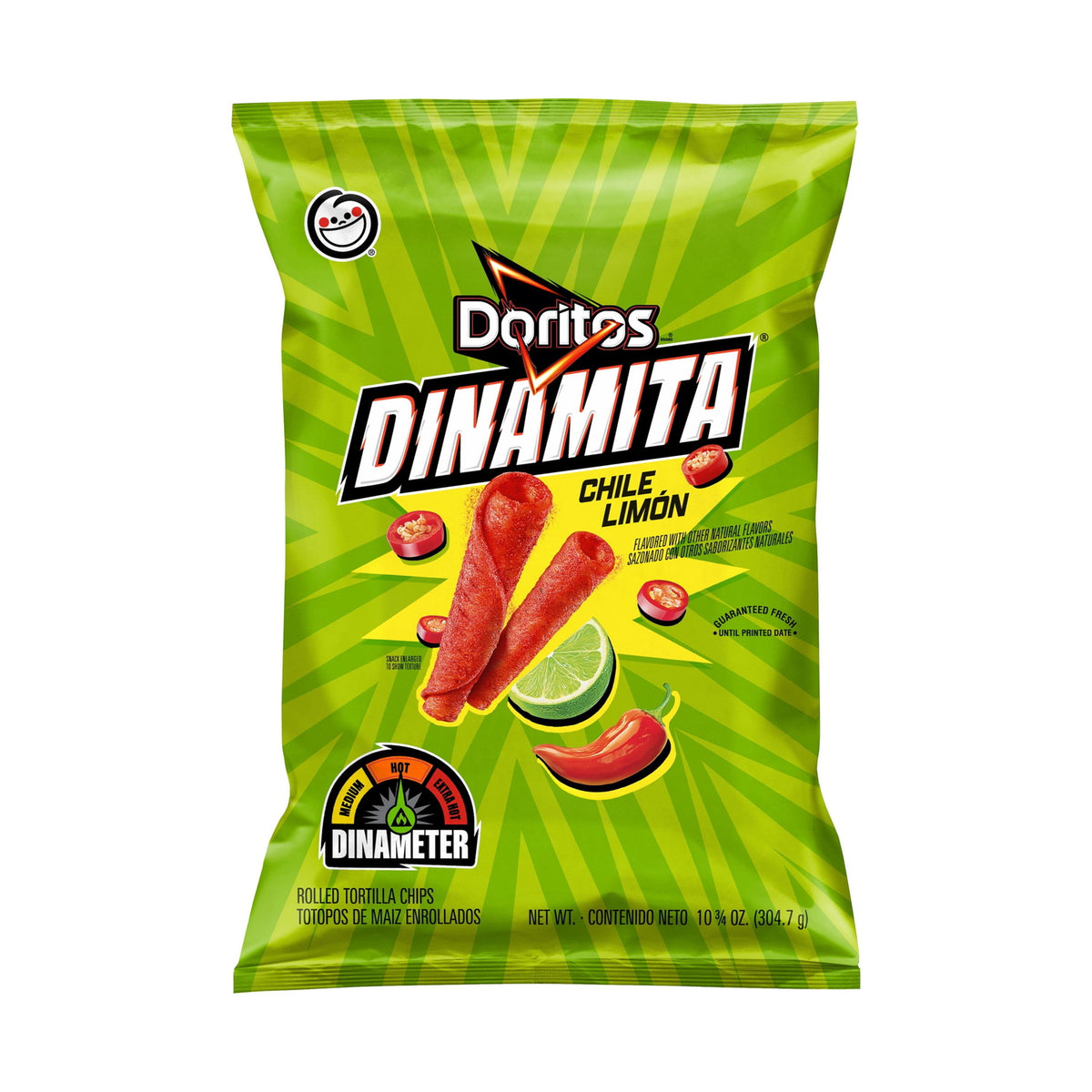 Doritos Dinamita Chile Limon Flavored Rolled Tortilla Chips 10.75 oz