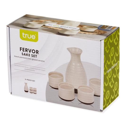 Fervor 5-Piece Hand Painted Ceramic Sake Set