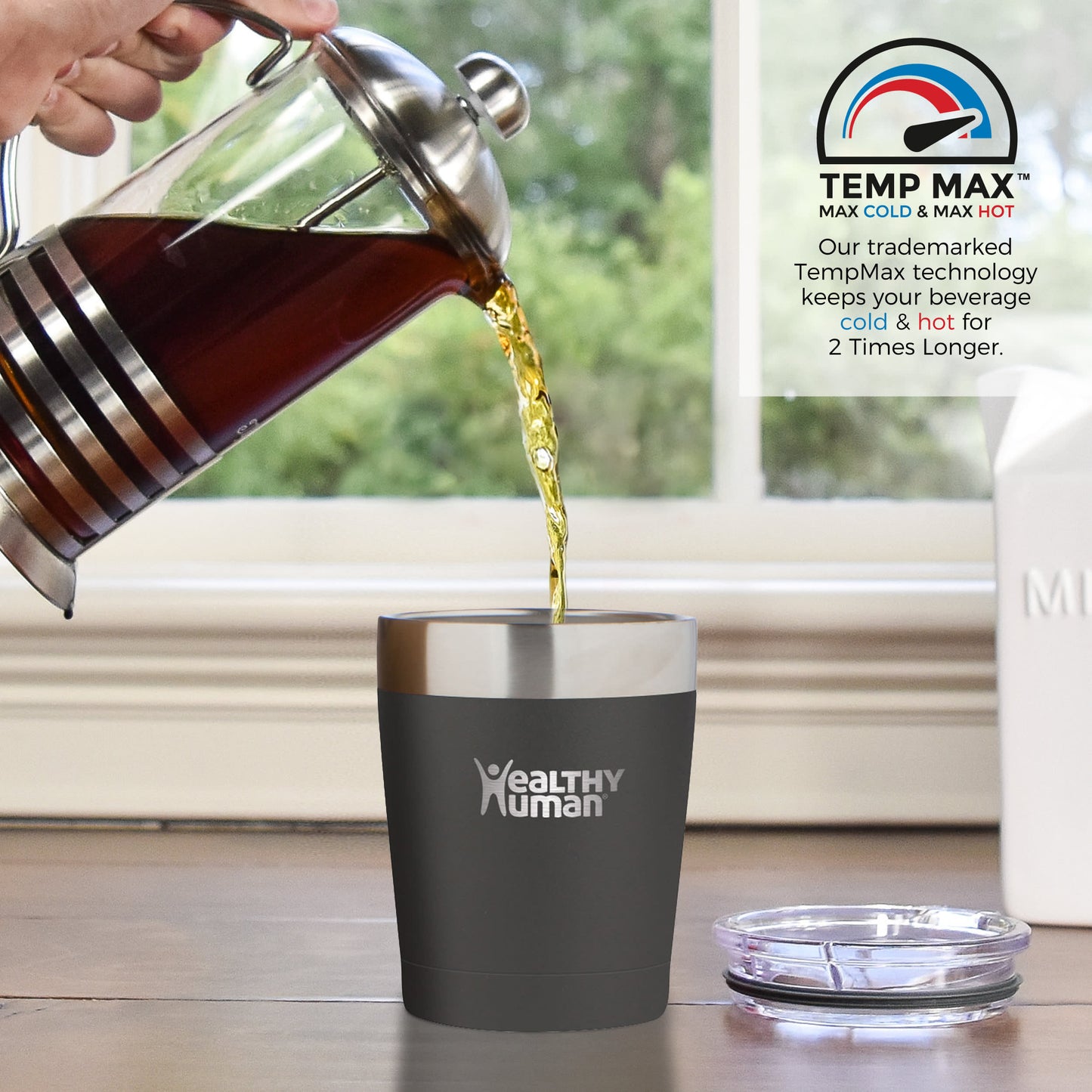 The Cruiser Tumbler in Pure Black, 12 oz