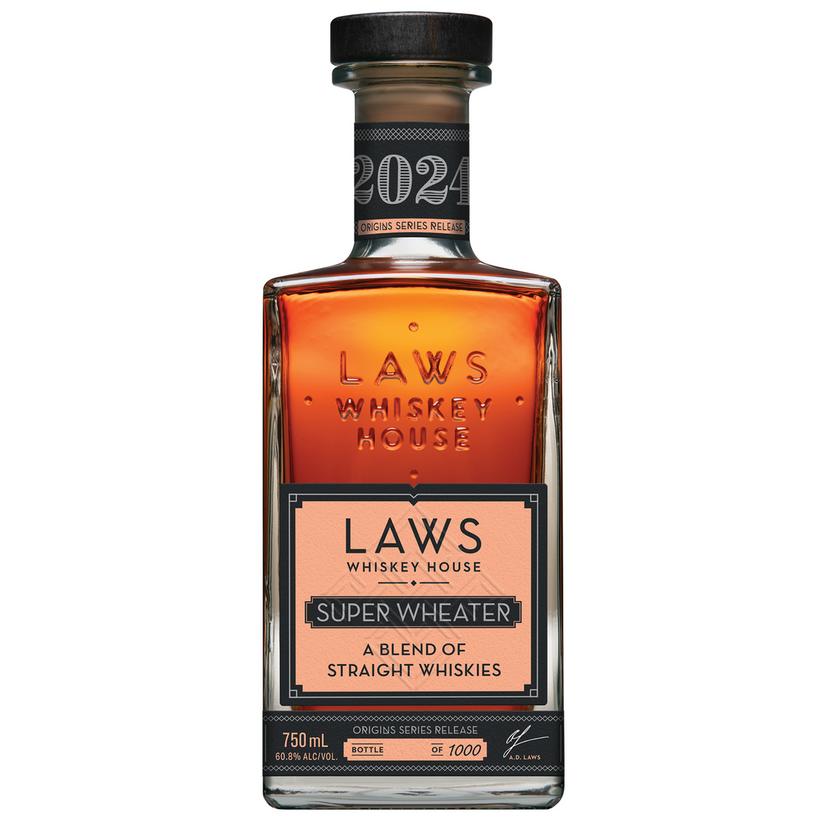 Laws Whiskey Straight Super Wheater 750ml