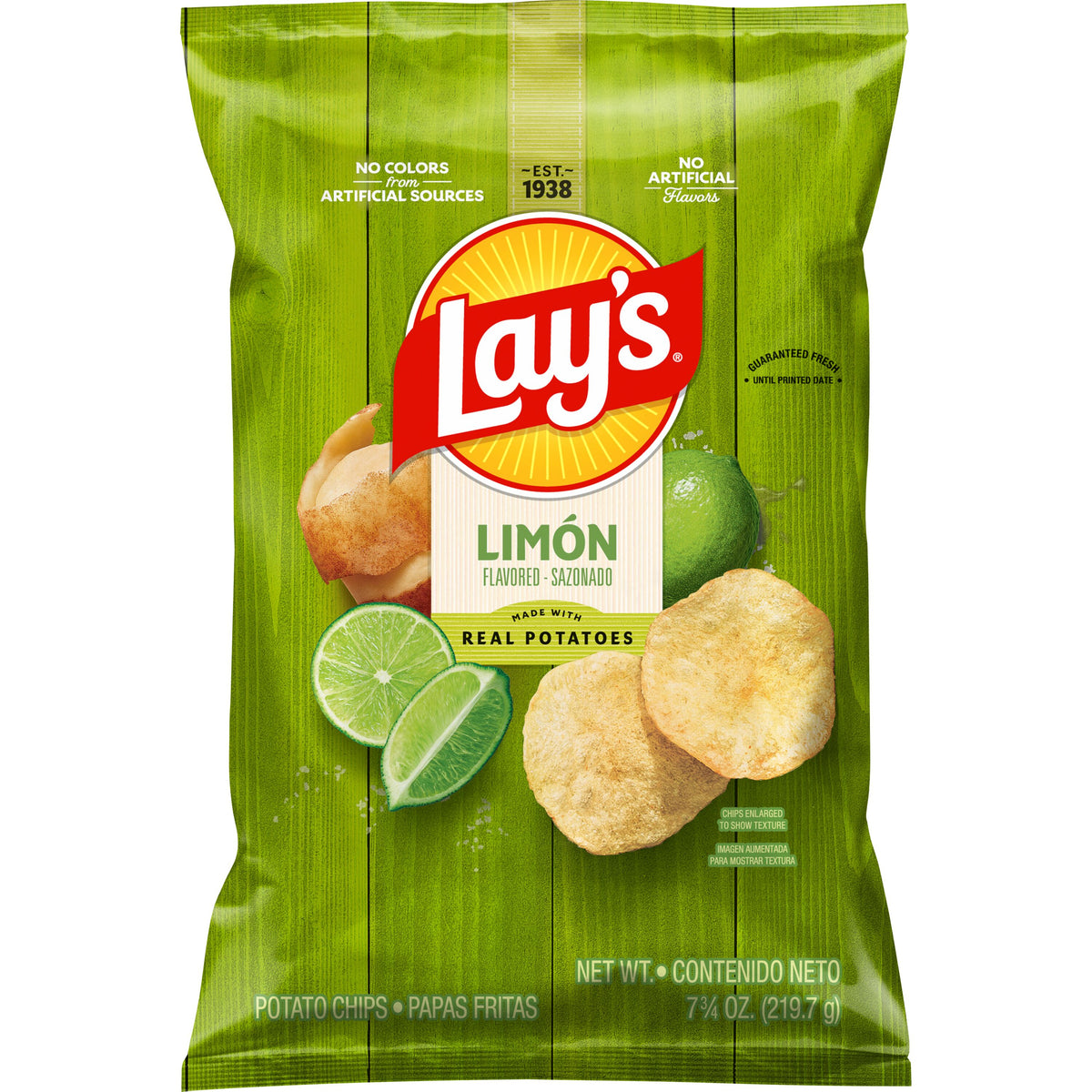 Lay's Limón Flavored Potato Chips 7.75 oz