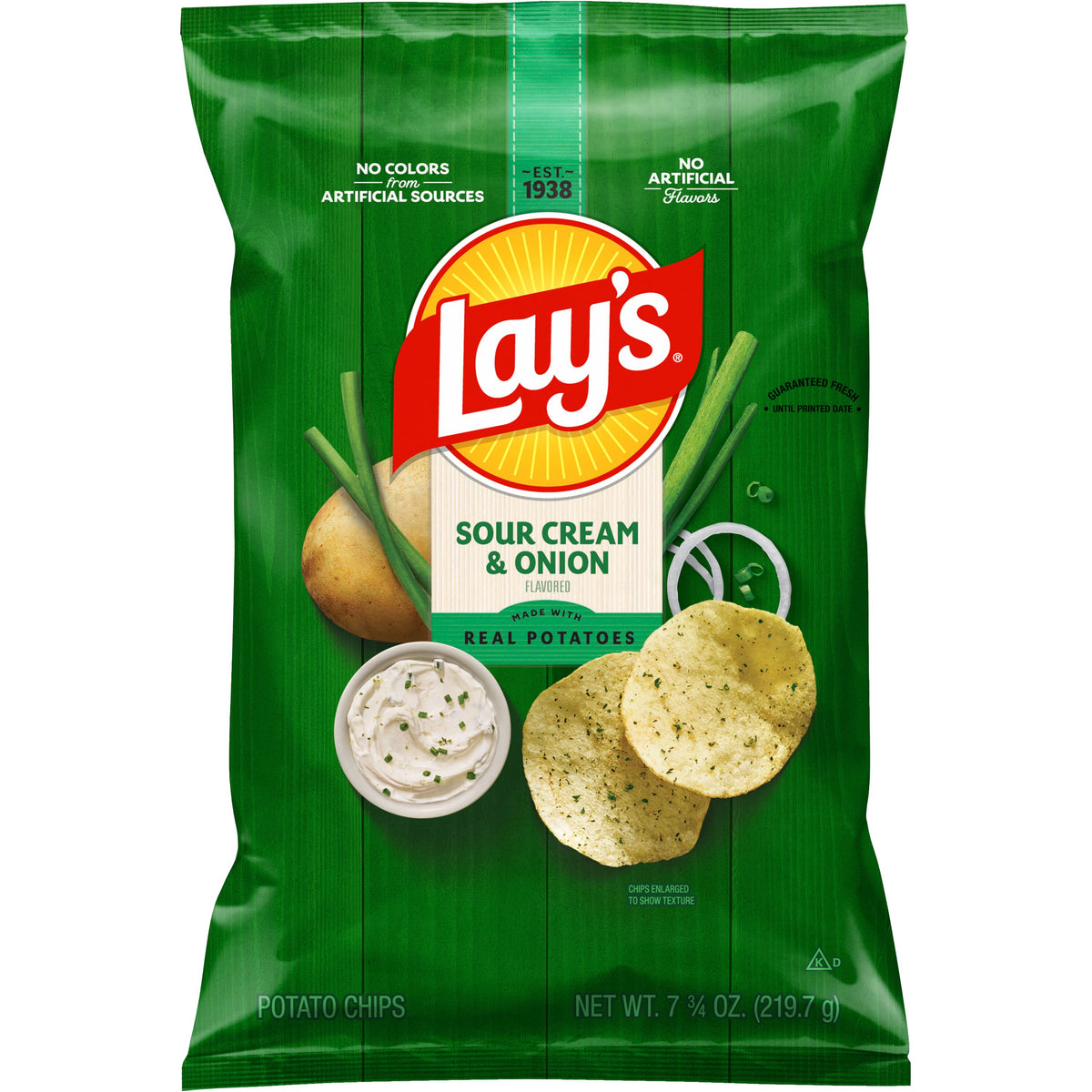 Lay's Sour Cream & Onion Flavored Potato Chips 7.75 oz