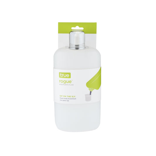 Rogue 16 oz Plastic Flask in White