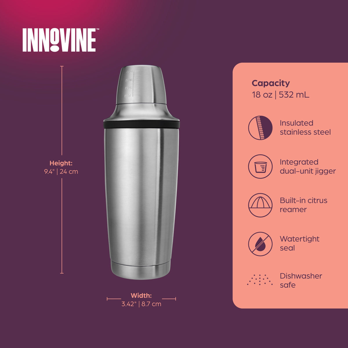Double Walled Cocktail Shaker